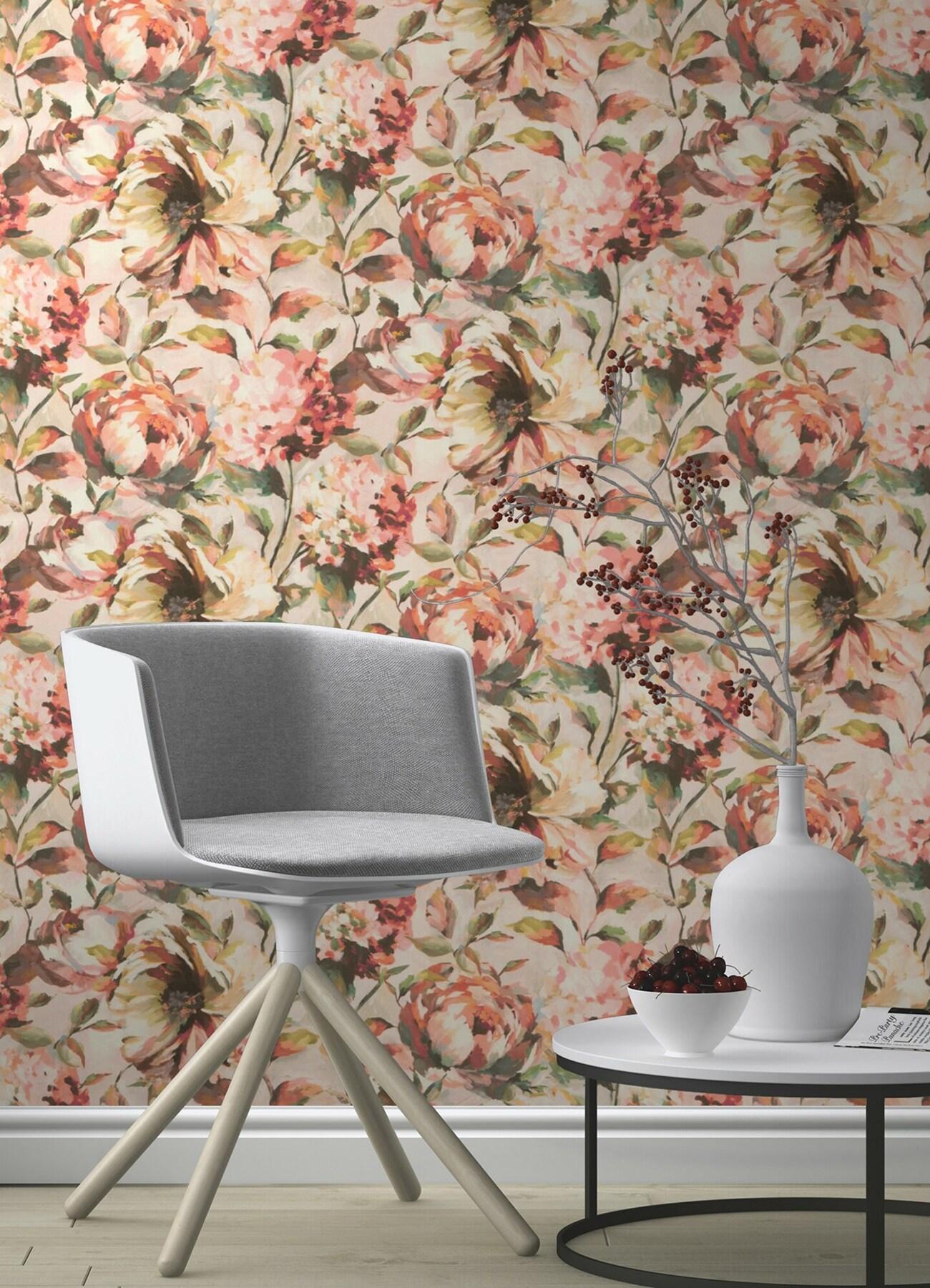 Advantage Attia Blush Floral Wallpaper