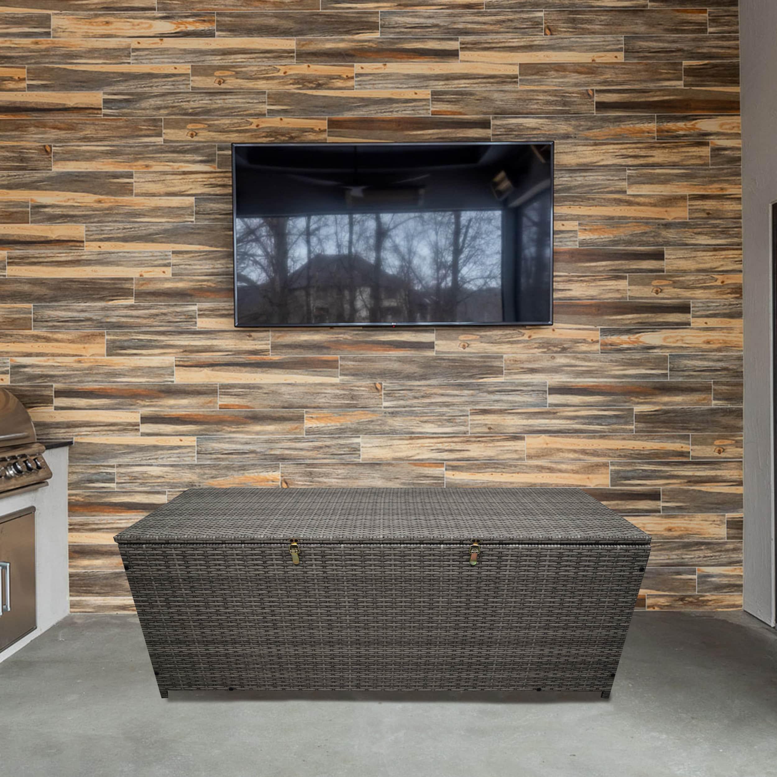 Oakland Living Oakland Living 53'' W 113 Gallons Water Resistant Wicker Deck Box