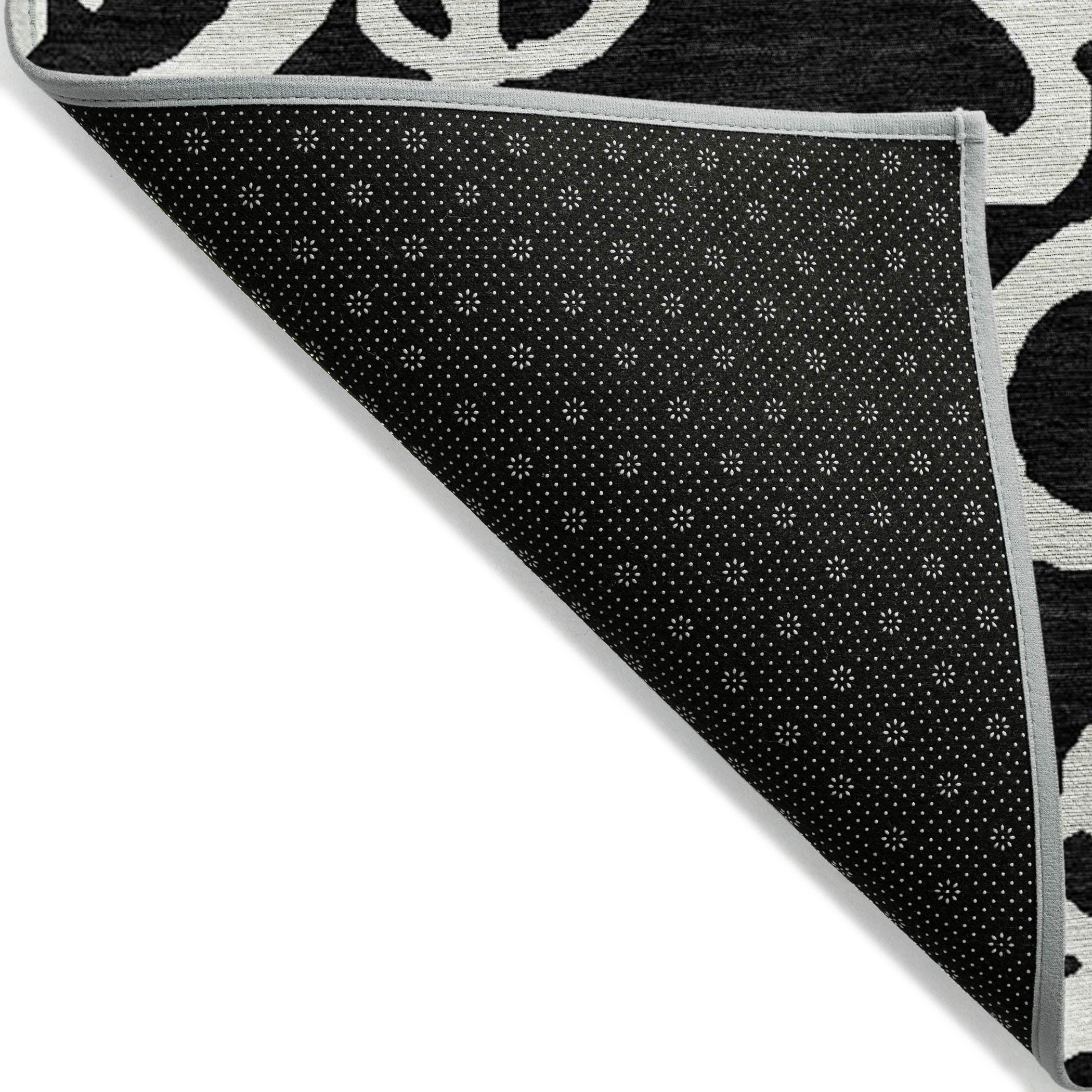 Addison Rugs Chantille ACN973 Black 2'6" x 3'10" Indoor Outdoor Area Rug, Easy Clean, Machine Washable, Non Shedding, Bedroom, Entry, Living Room, Dining Room, Kitchen, Patio Rug