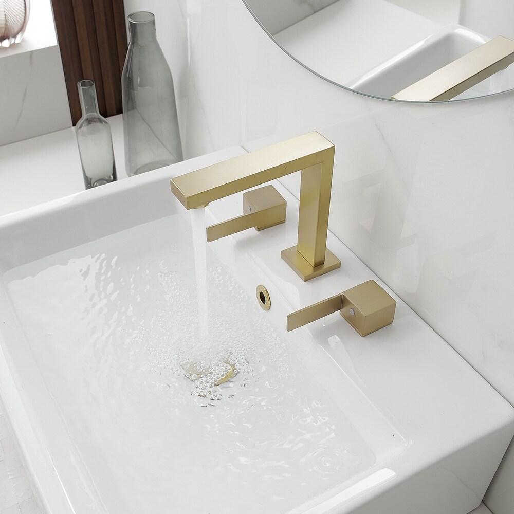 Widespread Single-handle Bathroom Faucet with Drain Assembly