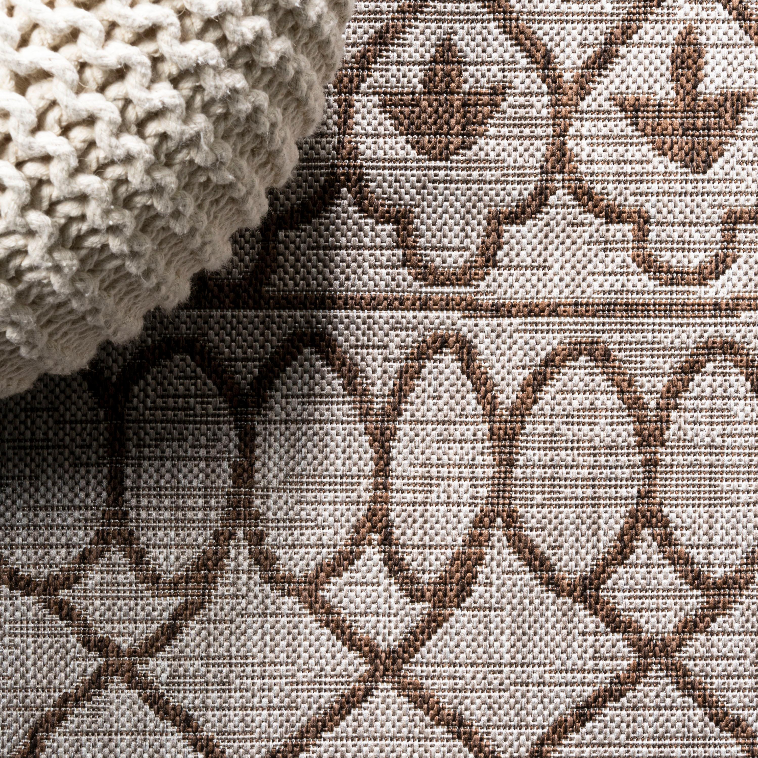 3'x5' Kafel  Bohemian Indoor/Outdoor Area Rug, Beige/Brown - JONATHAN Y