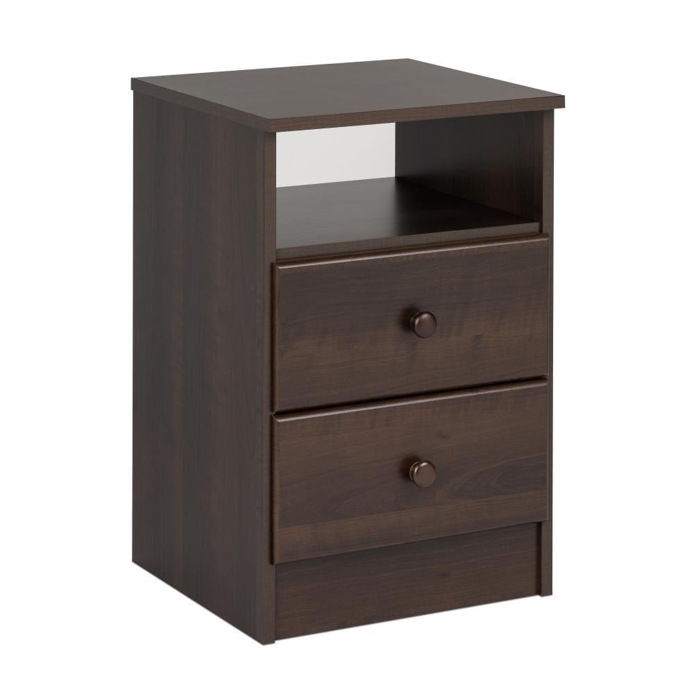 Astrid 2 Drawer Nightstand Espresso Brown - Prepac