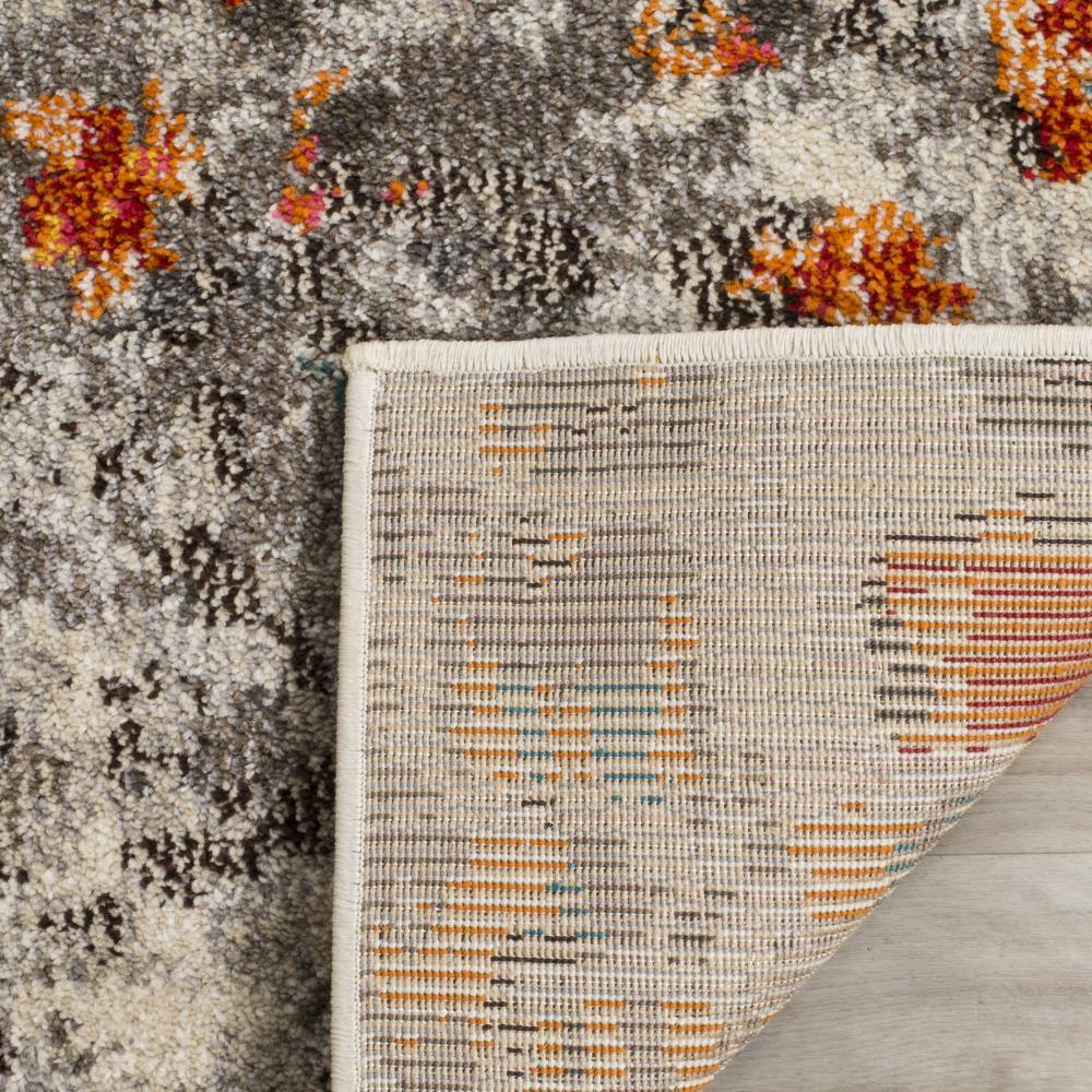 Monaco MNC225 Power Loomed Indoor Accent Rug - Grey/Orange - 2'2"x4' - Safavieh