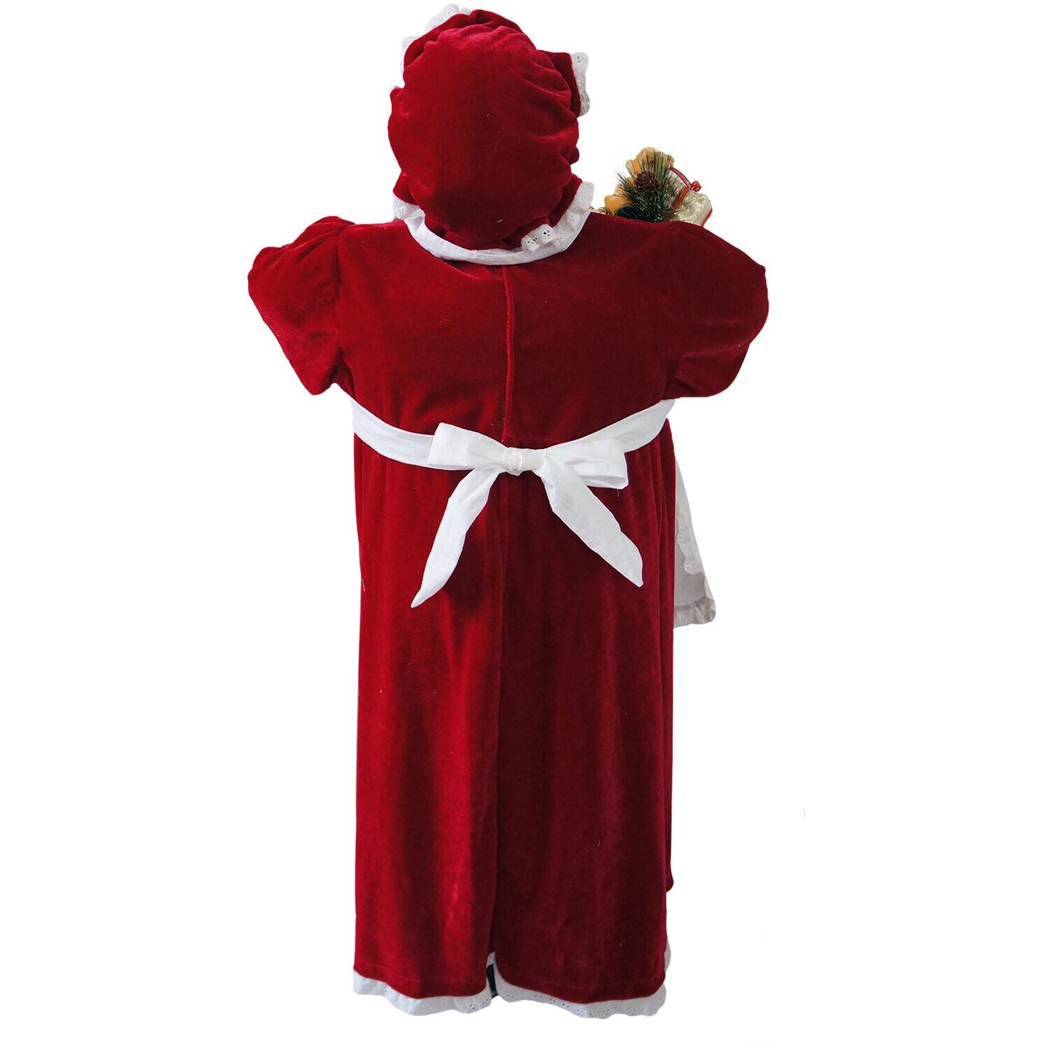 Fraser Hill Farm 3-Ft. Dancing African American Mrs. Claus Animatronic with Apron and Gift Sack