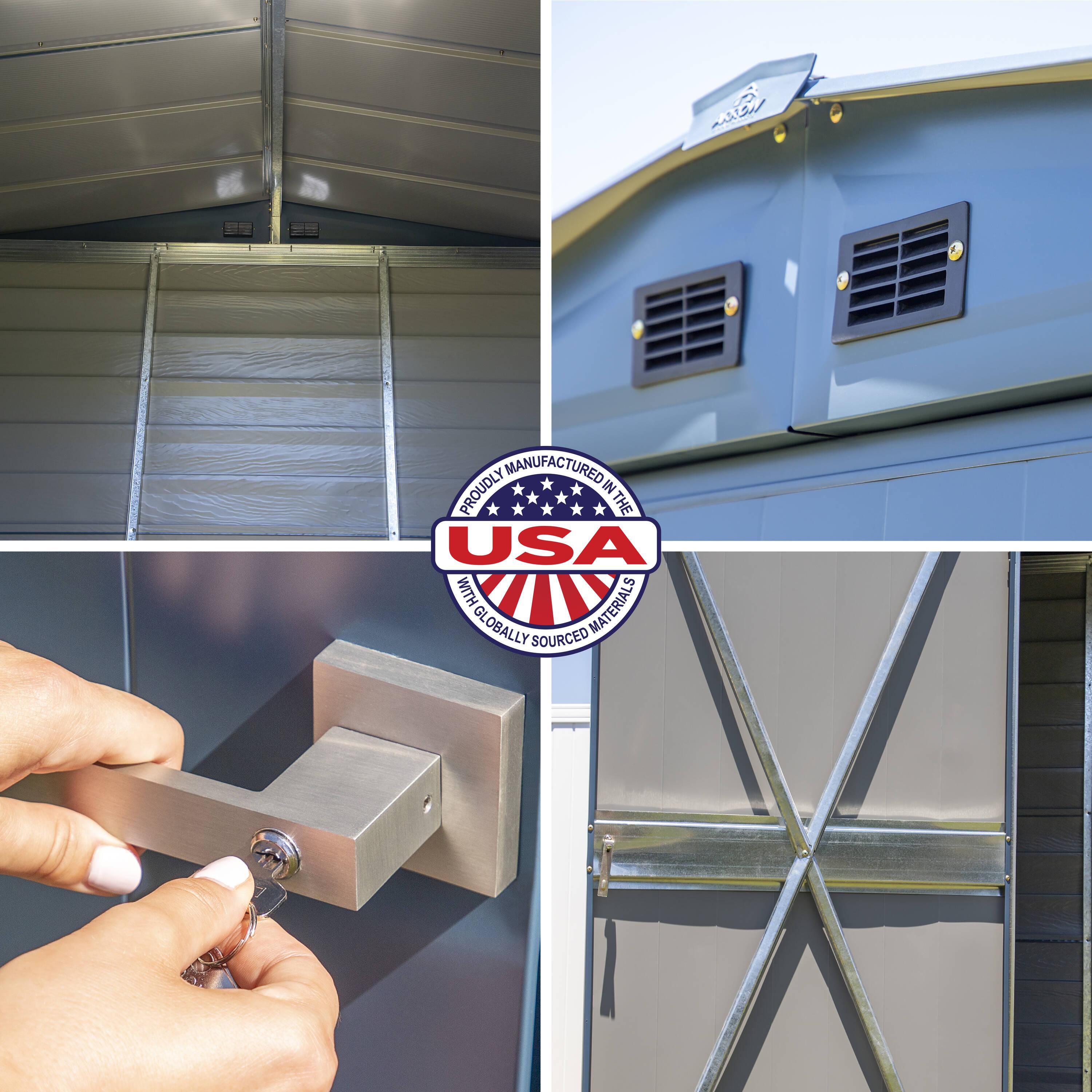 Arrow 6 ft. W x 7 ft. D Galvanized Steel	 Storage Shed