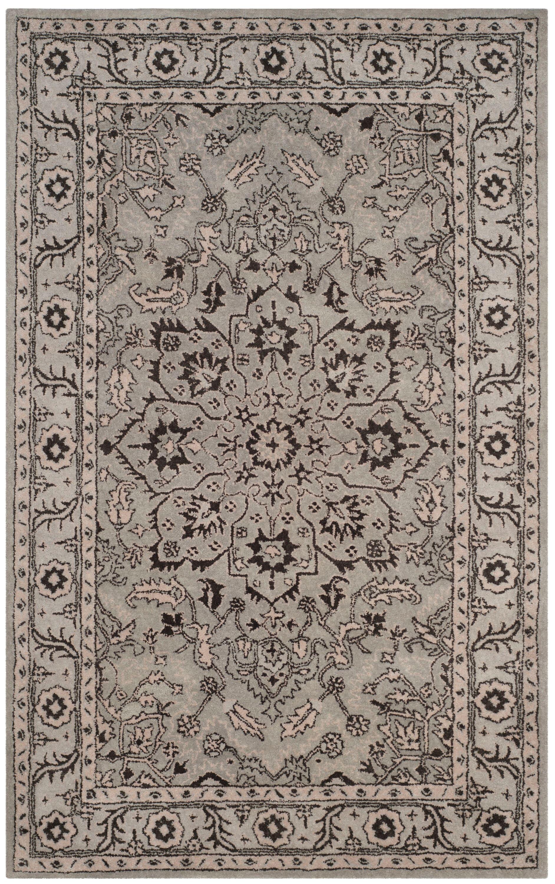 Antiquity AT58 Hand Tufted Area Rug - Grey/Beige - 6'x9' - Safavieh.