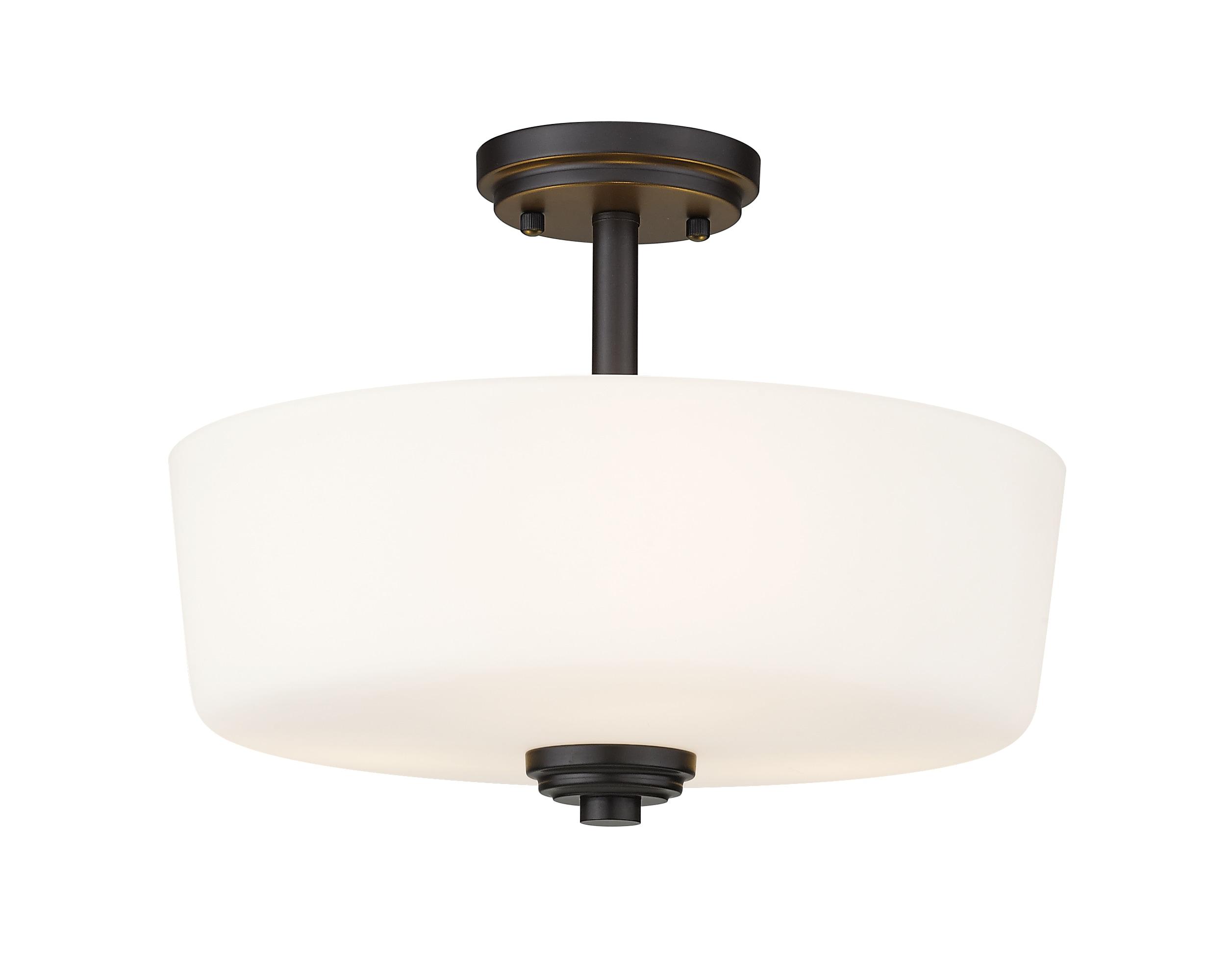 Z-Lite Arlington 3 - Light Semi-Flush Mount in  Bronze