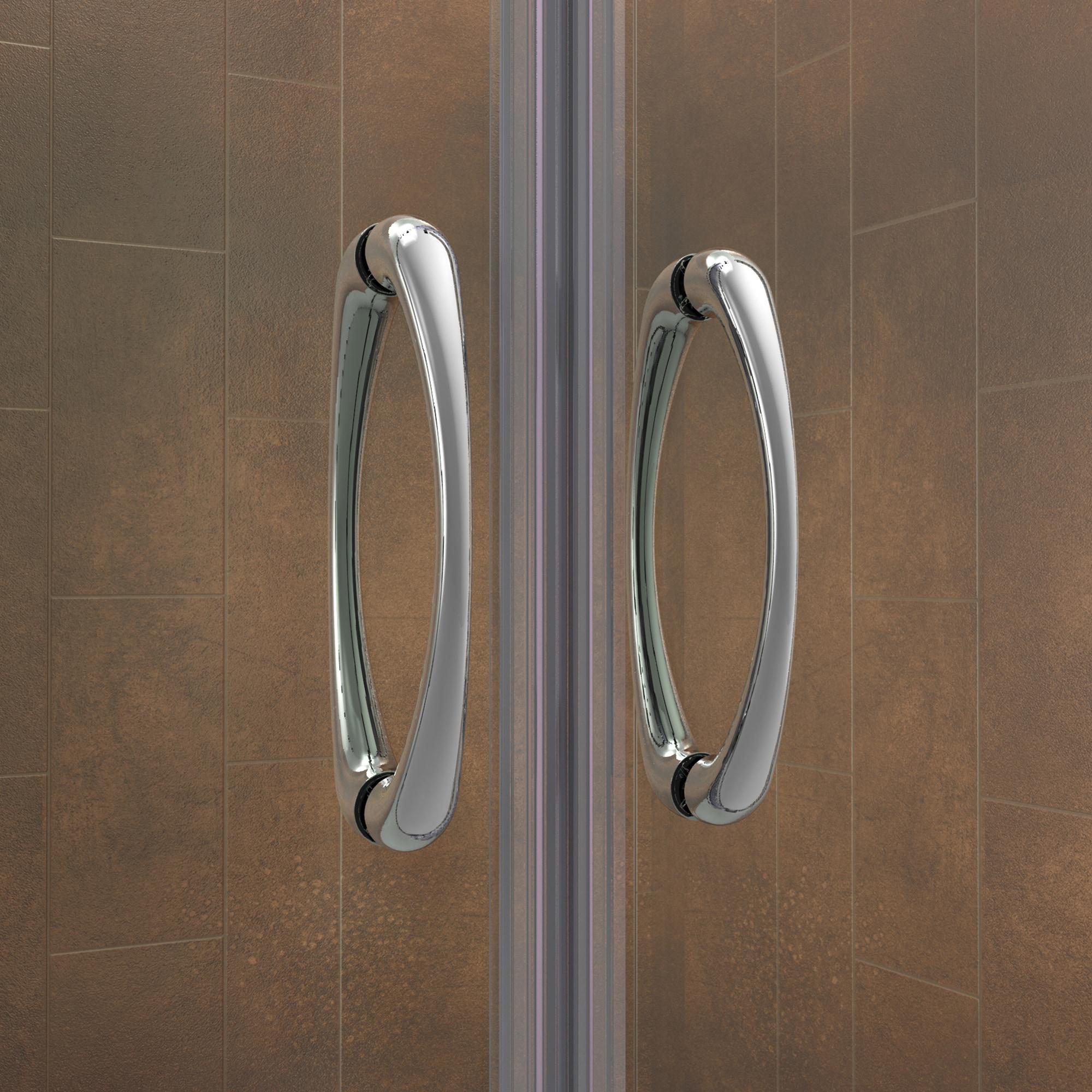 DreamLine D2116036XXC0001 Visions 60" W x 36" D x 78" H  Semi Frameless Rectangle Shower Kit with Fixed Panel and Base Included