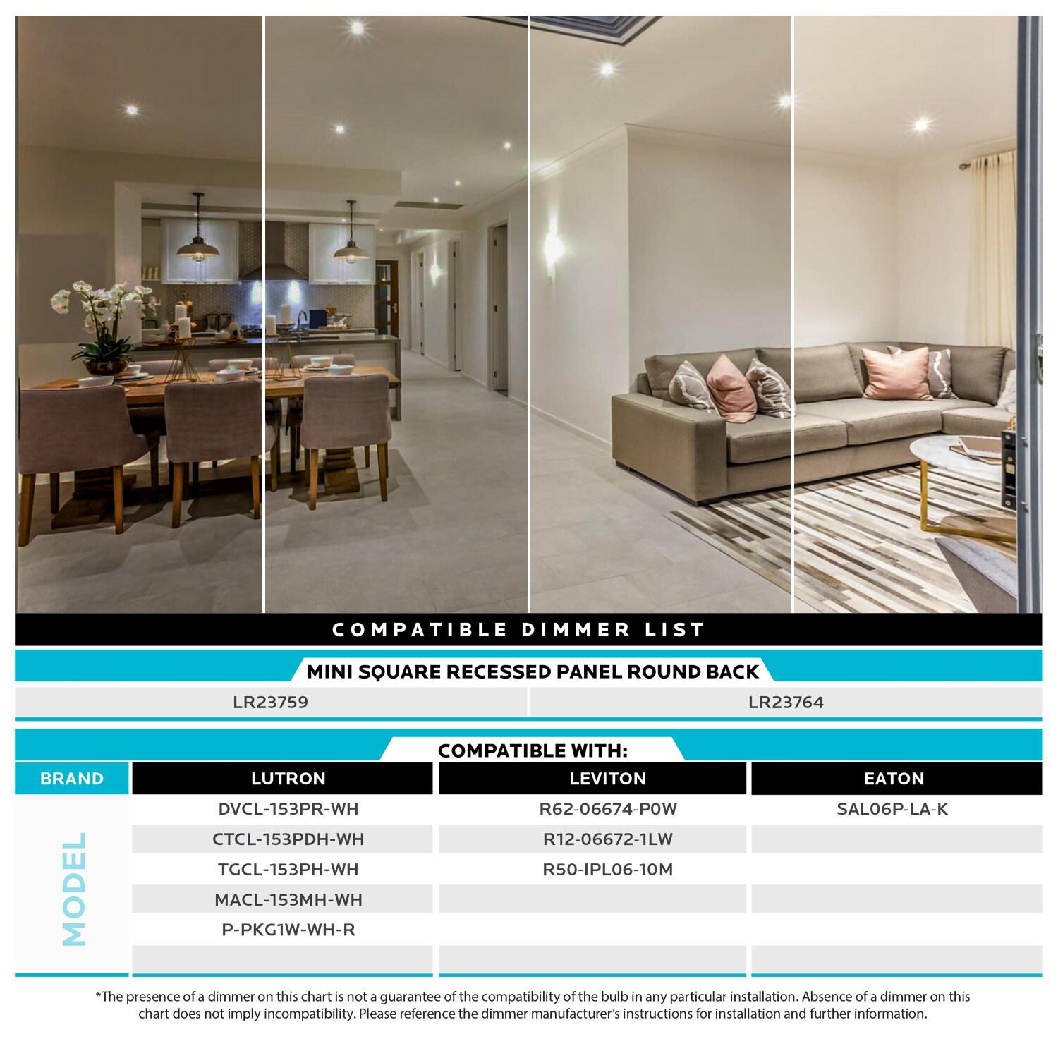 4'' Selectable Color Temperature Dimmable Air-Tight IC Rated LED Canless Recessed Lighting Kit