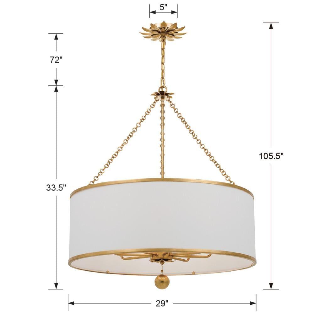 Crystorama Lighting - Eight Light Chandelier - Broche - Eight Light Chandelier