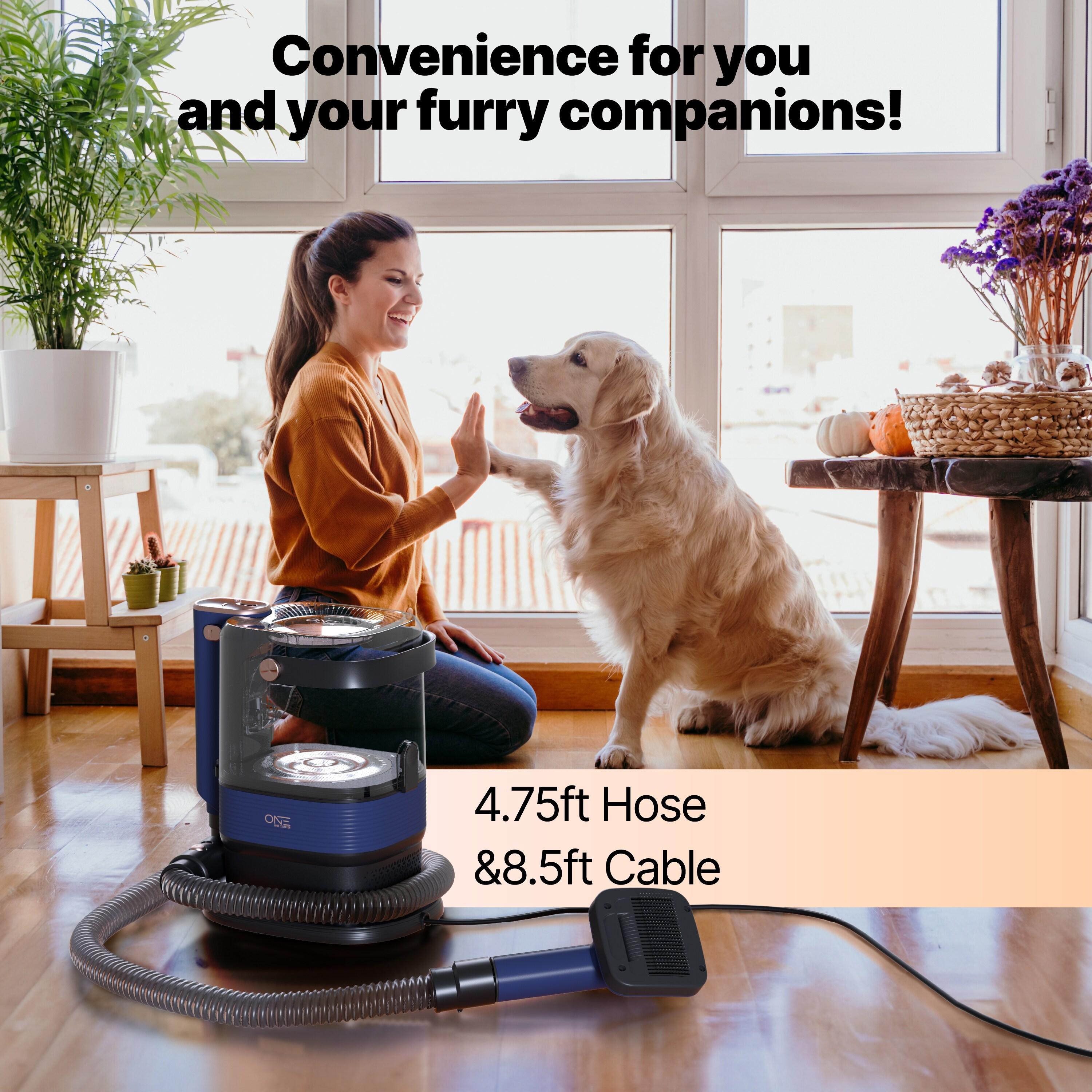 One Premium Pet Vacuum with Dog Grooming Kit, Pet Grooming Vacuum & Dog Clippers & Dog Brush for Shedding