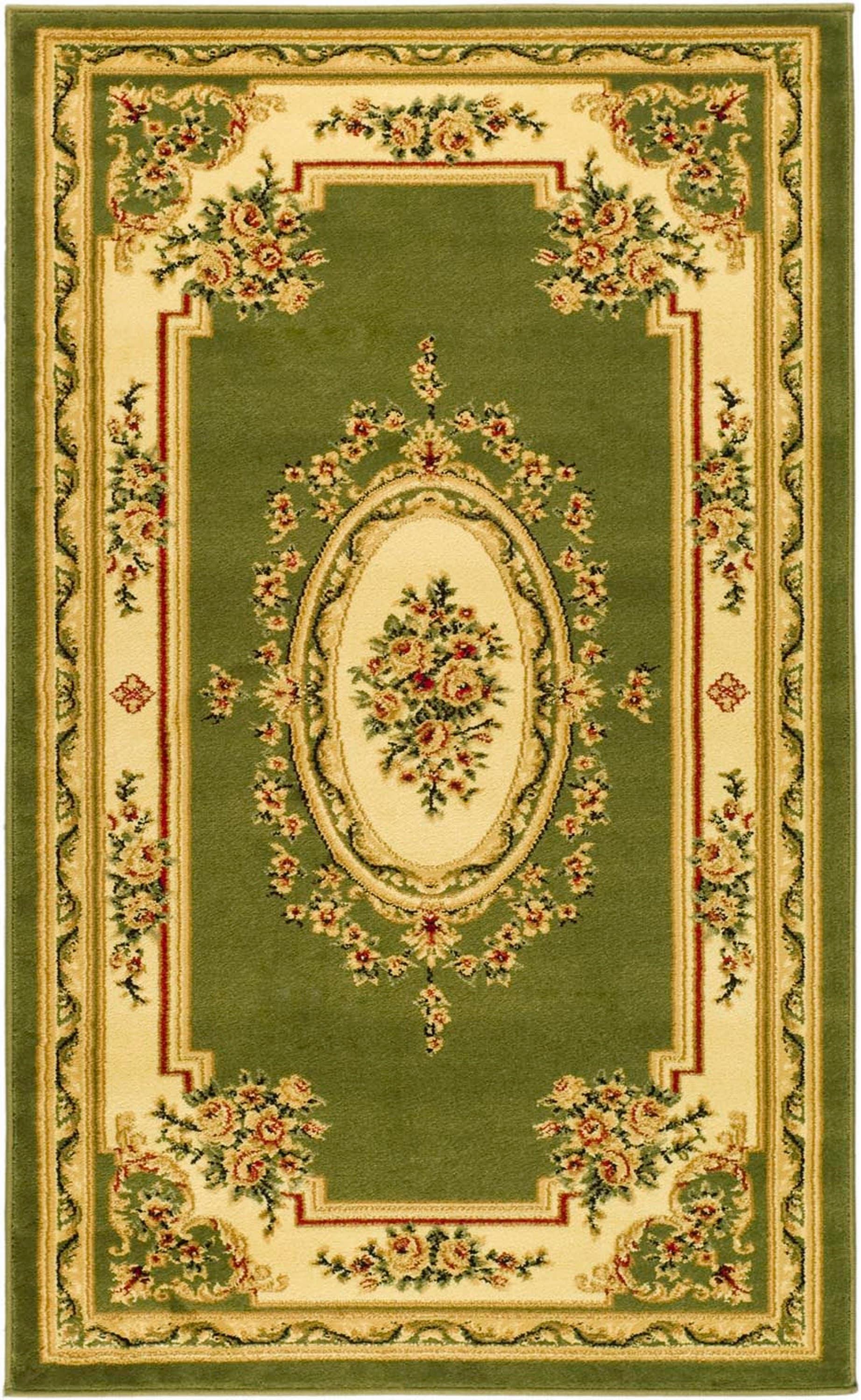 Lyndhurst LNH218 Power Loomed Accent Rug - Sage/Ivory - 2'3"x4' - Safavieh