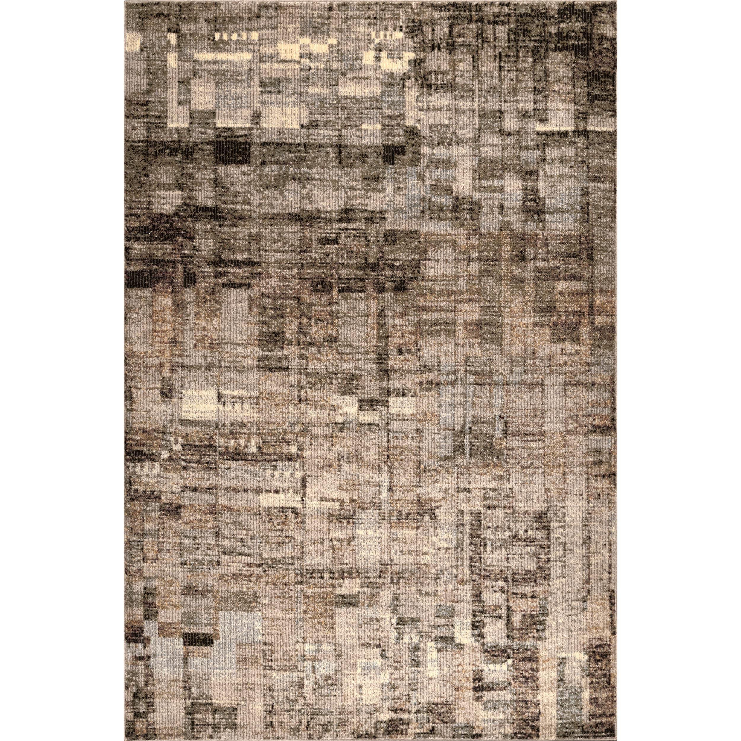 Nuloom Lilly Abstract 5x8 Indoor Area Rug for Living Room Bedroom Dining Room Kitchen, Brown/Ivory