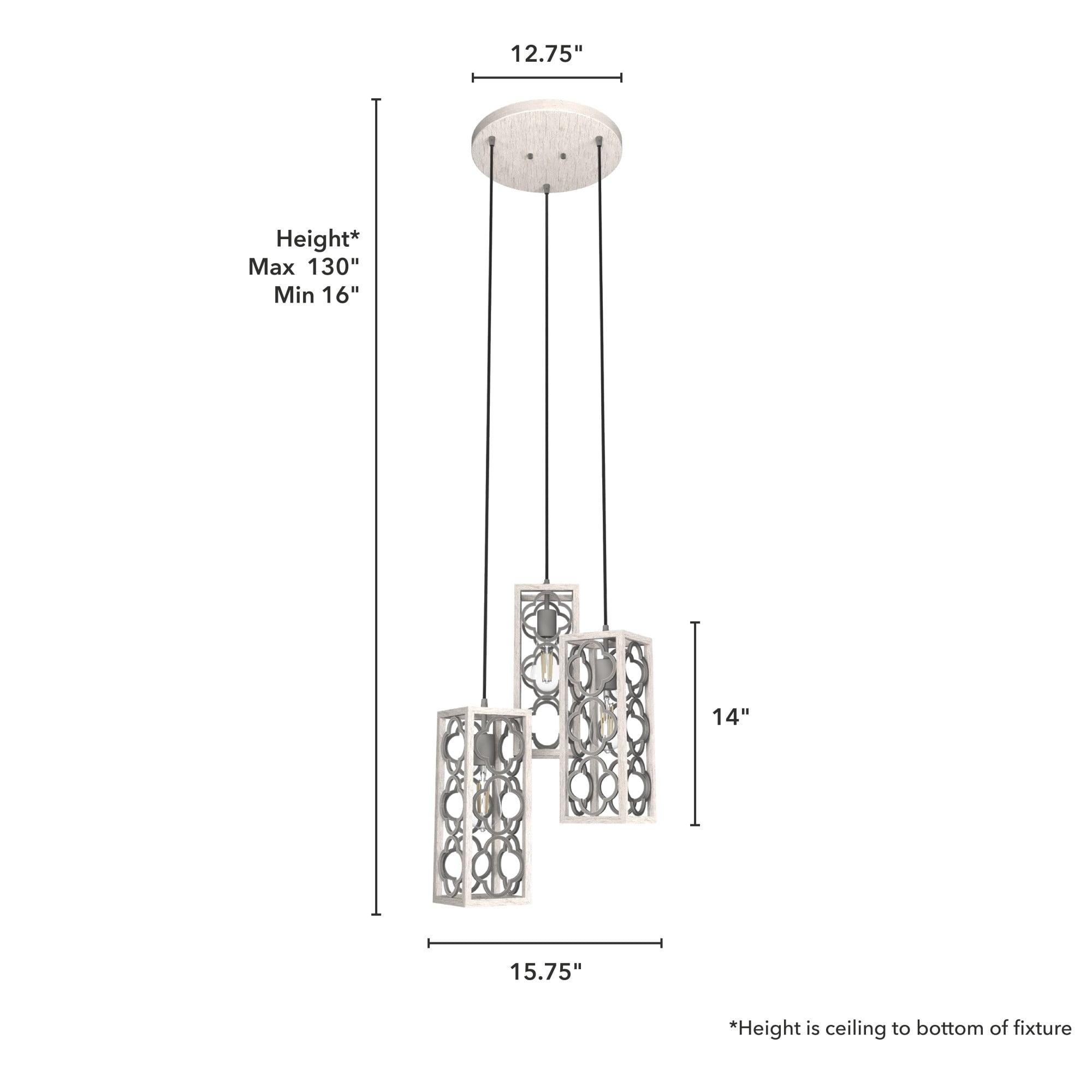 Gablecrest 3 Light Rectangle Cluster Pendant