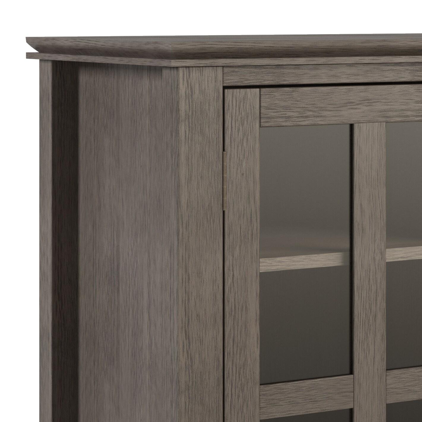 Simpli Home Artisan 53"W Solid Wood Contemporary Tall TV Stand for TVs up to 60" with Adjustable Shelves