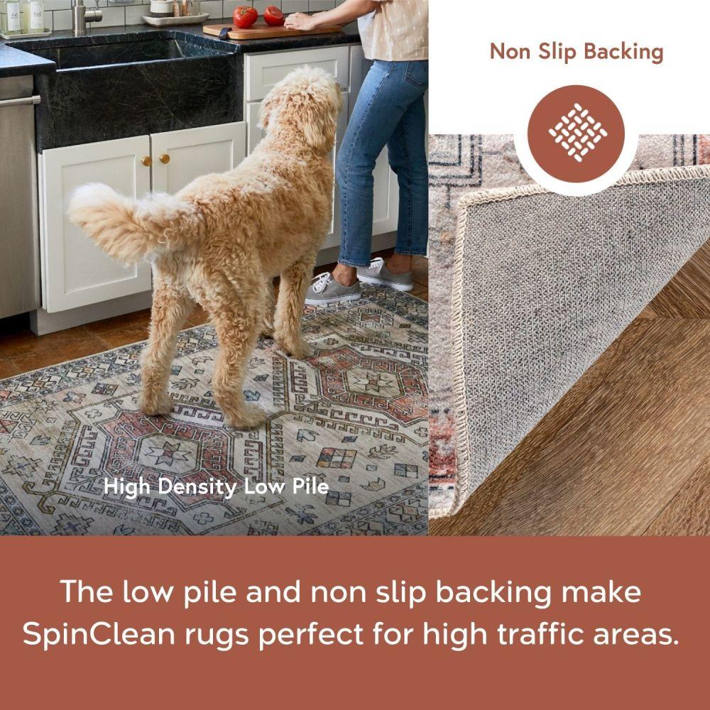 Nuloom Banks Vintage Pet Friendly Machine Washable Area Rug, 2' x 3', Beige