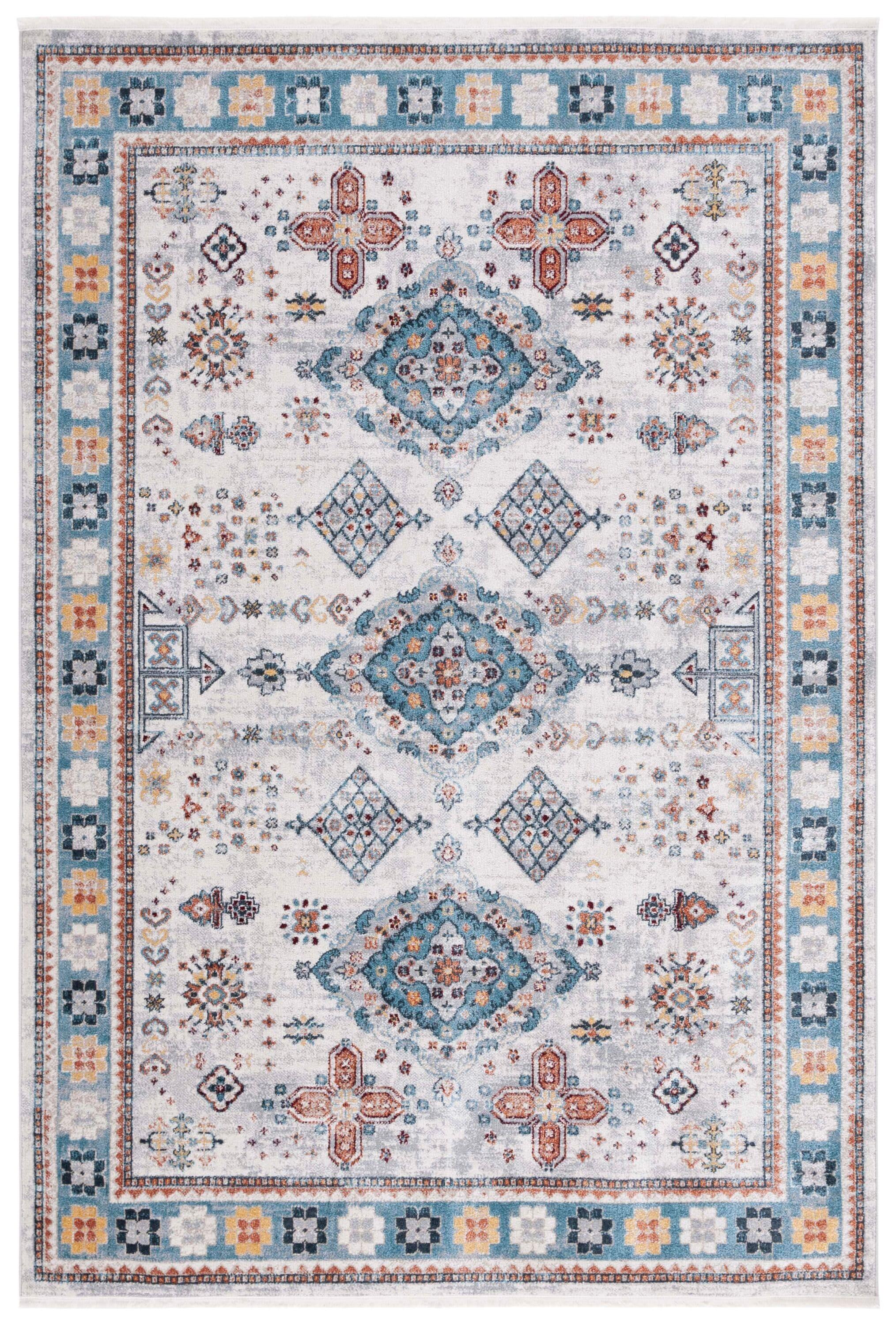 Bayside BAY106 Power Loomed Area Rug - Gray/Blue - 5'3"x7'6" - Safavieh.