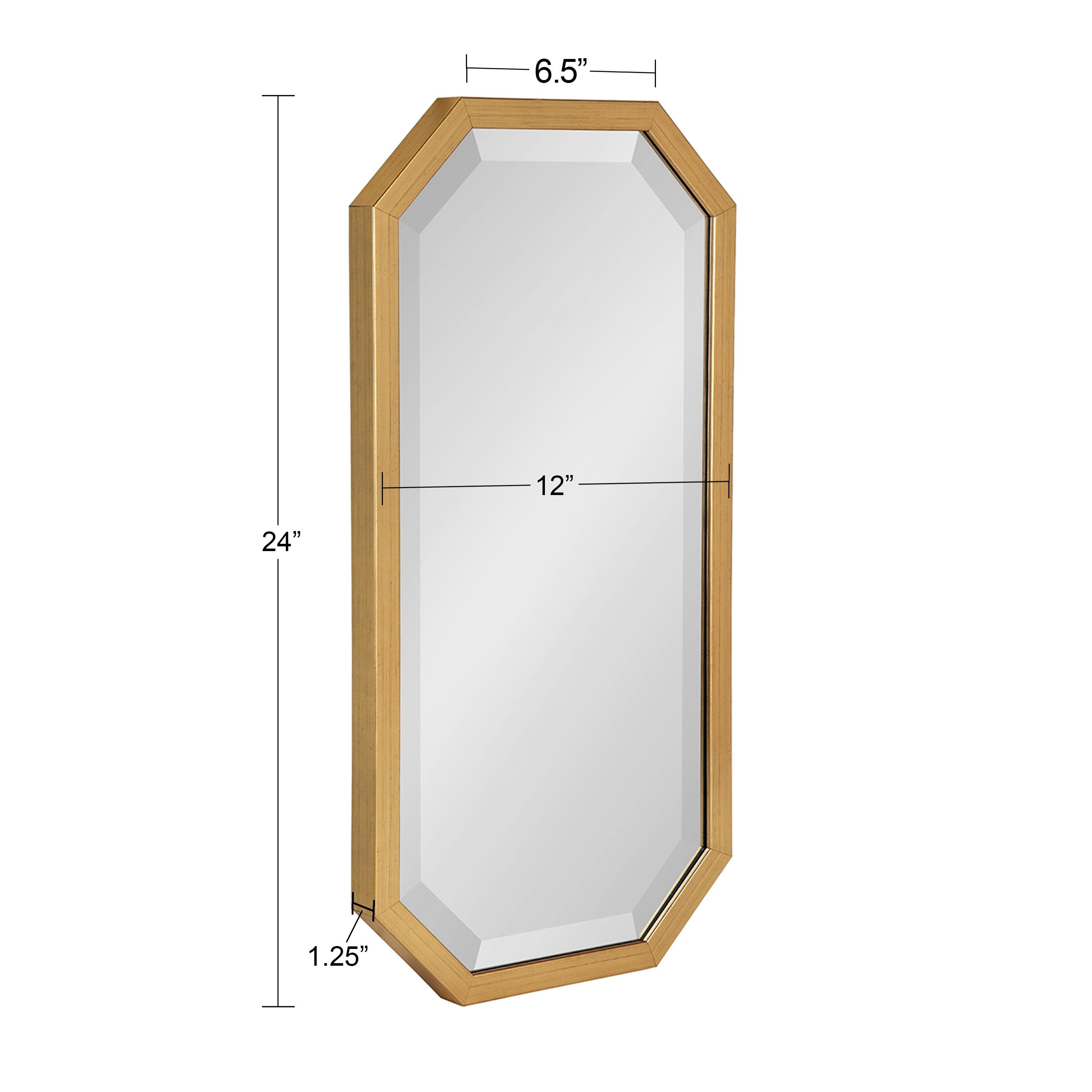 3pc Laverty Wall Mirror Set Gold - Kate & Laurel All Things Decor: Modern Octagon Shape, No Assembly Required