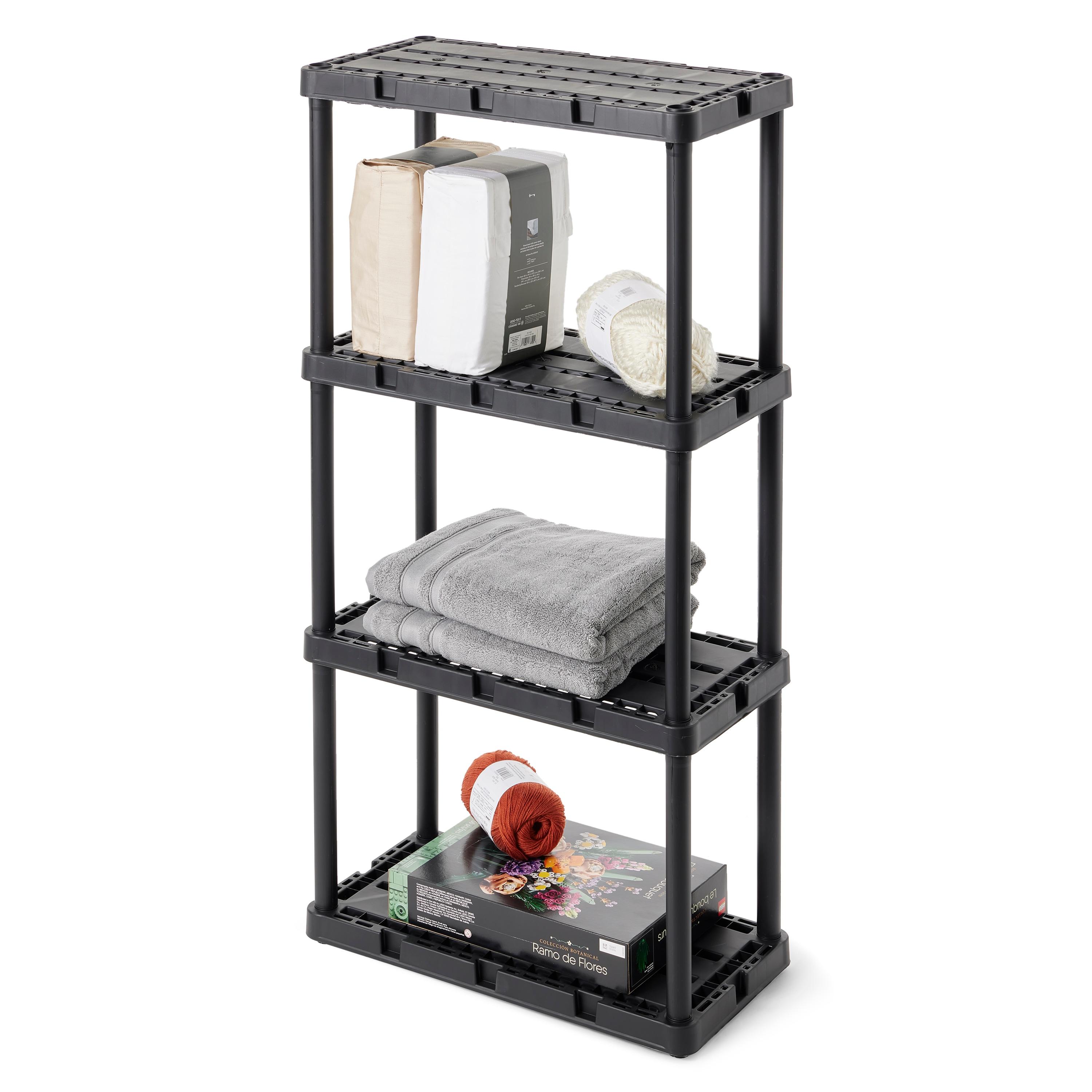 Gracious Living Gracious Living Knect A Shelf Light Fixed Storage 4 Shelf Shelving Unit (4 Pack) (Set of 4)