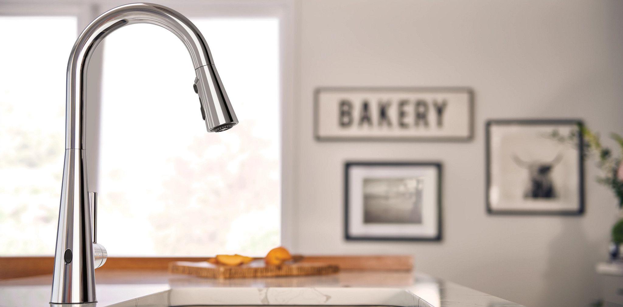 Moen Sleek MotionSense Wave Single Handle Pulldown Kitchen Faucet with Power Clean Technology