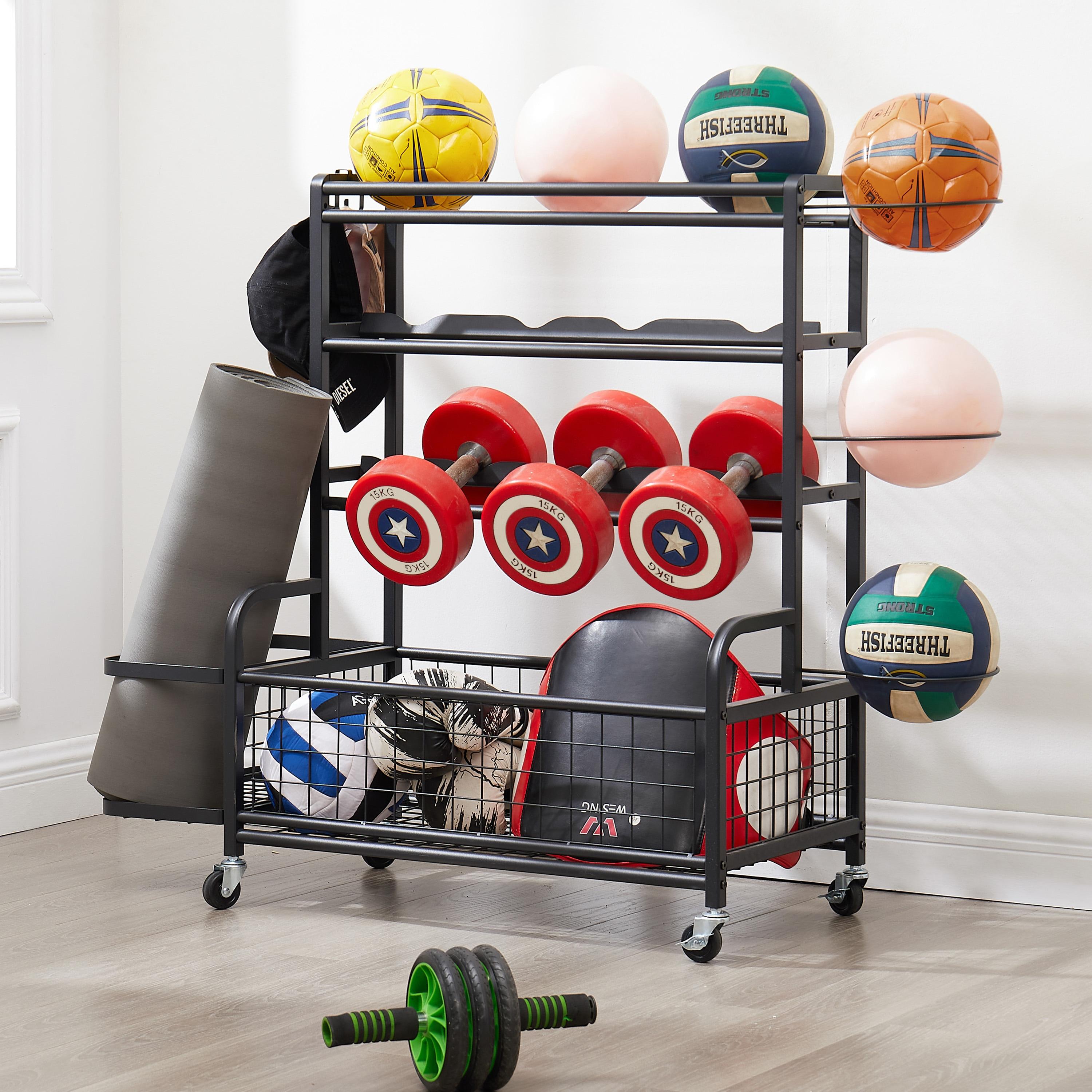 4-Tier Metal Storage Organizer with Rolling Wheels