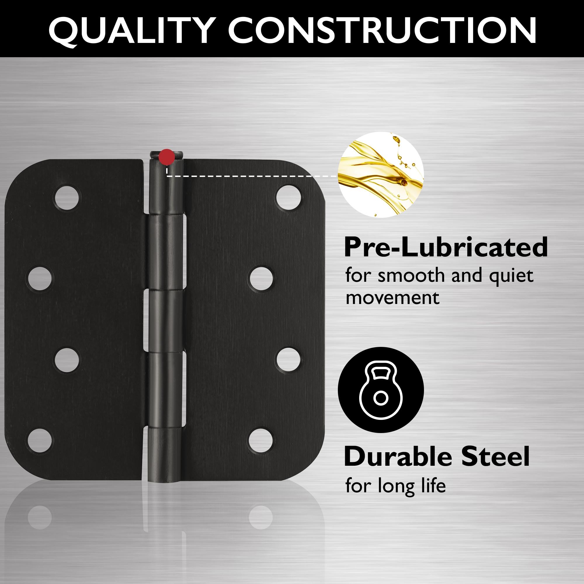 Design House Door Hinge- 4-Inch, 5/8-Inch Radius, 9-Pack (Set of 9)