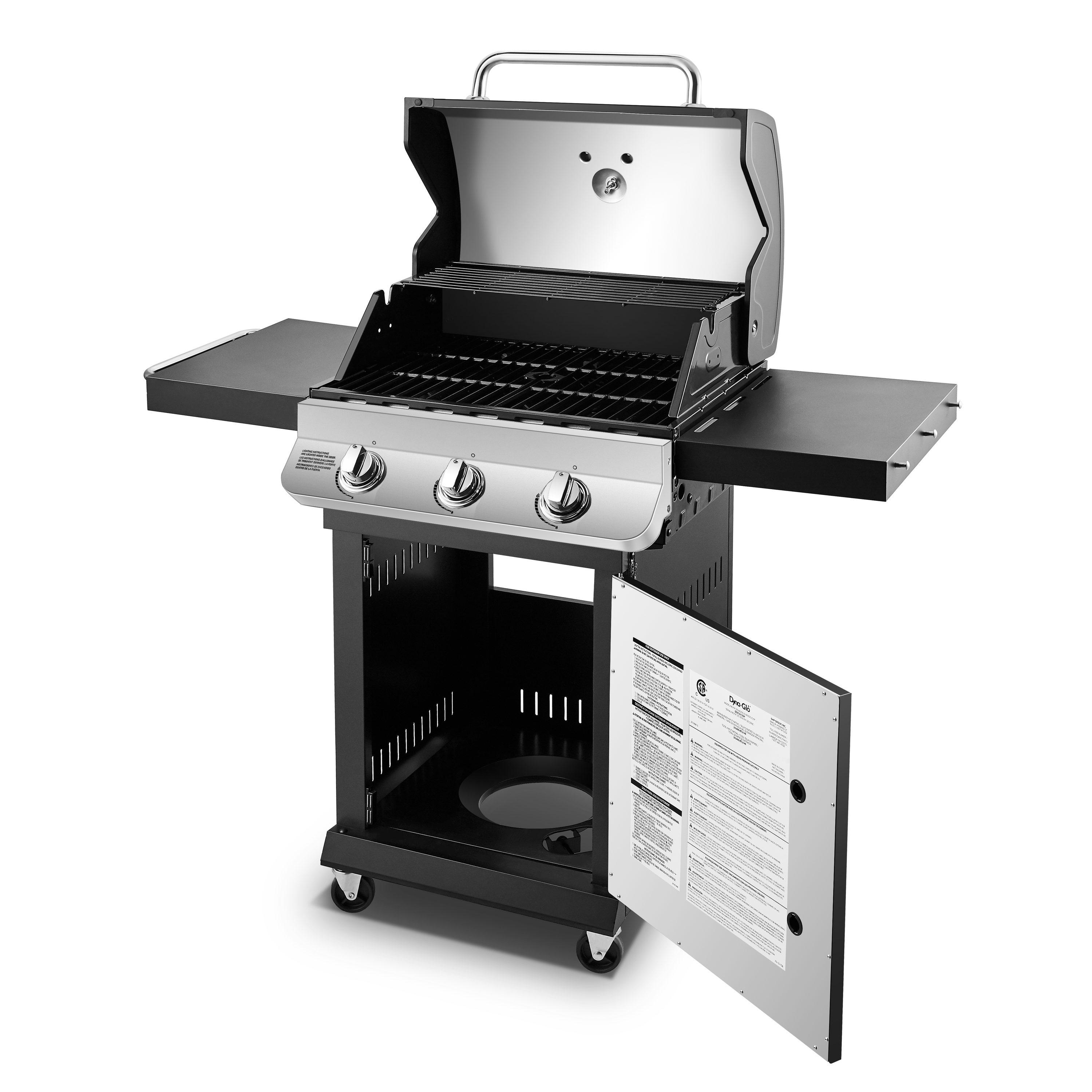 Dyna-Glo 3 - Burner Free Standing 36000 BTU Gas Grill with Cabinet