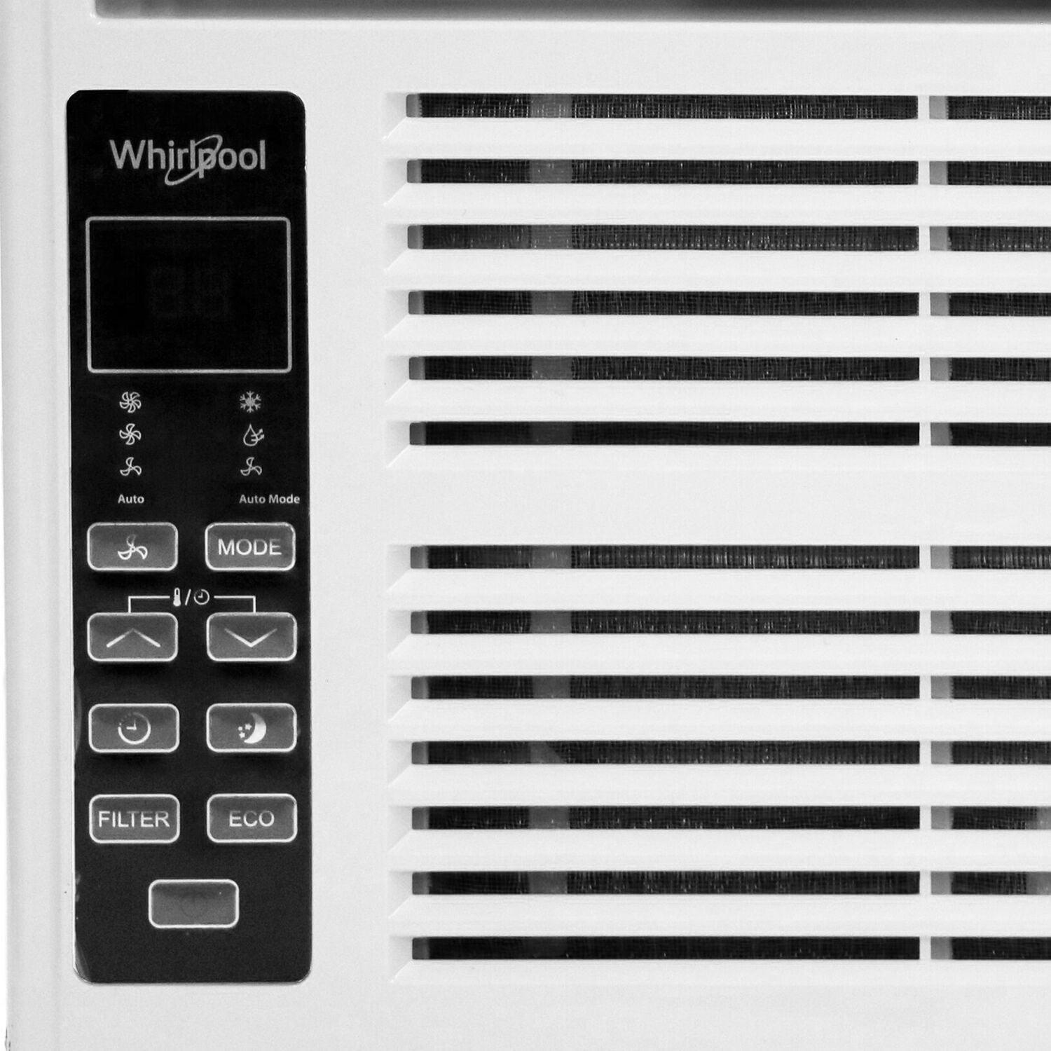Whirlpool 6000 BTU 115V Window Mounted Air Conditioner and Dehumidifier: 3 Speeds, 8-Way Air Control, 200-500 sq. ft.