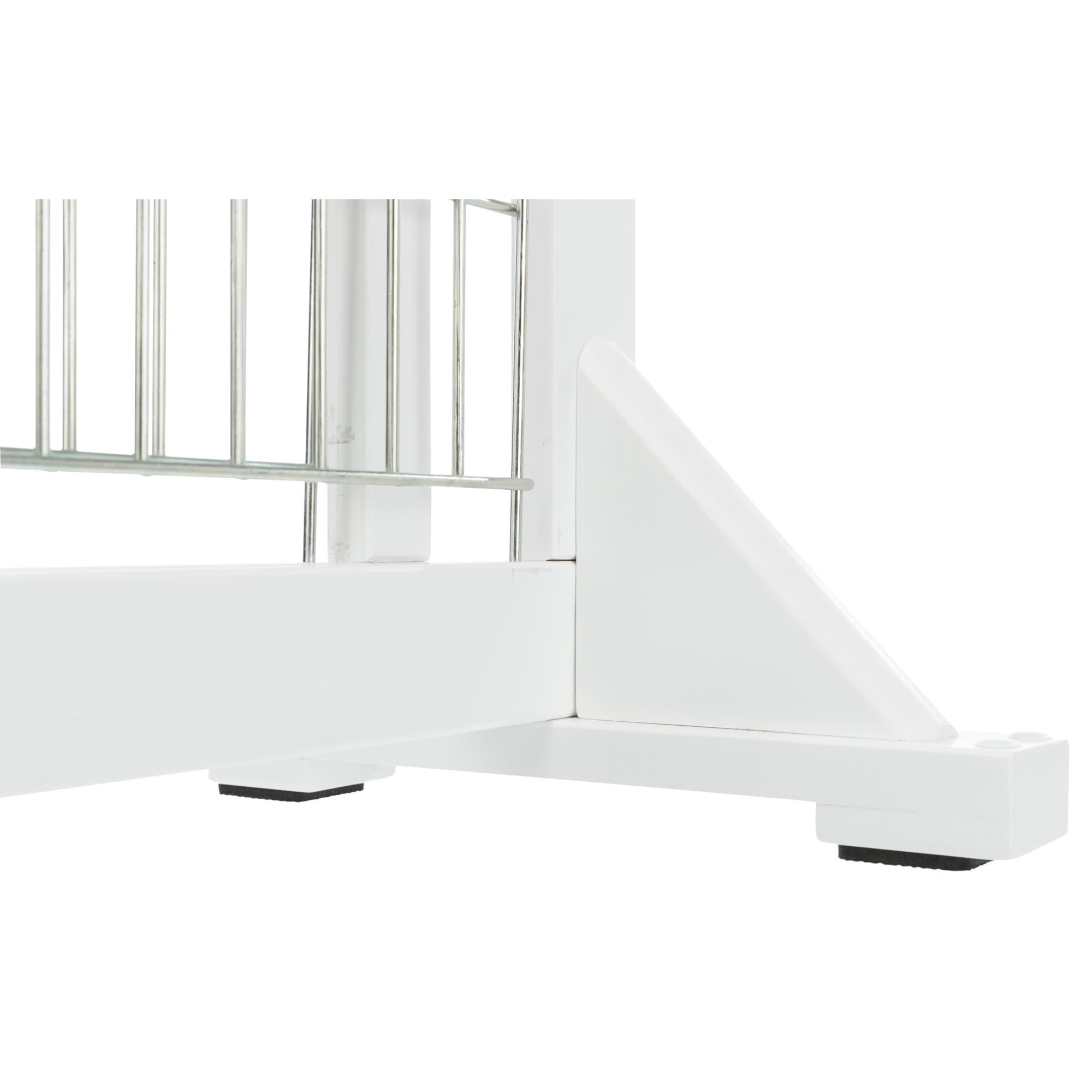 TRIXIE TRIXIE Adjustable Wooden Freestanding Pet Gate, 24" Tall Step Over, Expands to 42.5", Pet Barrier