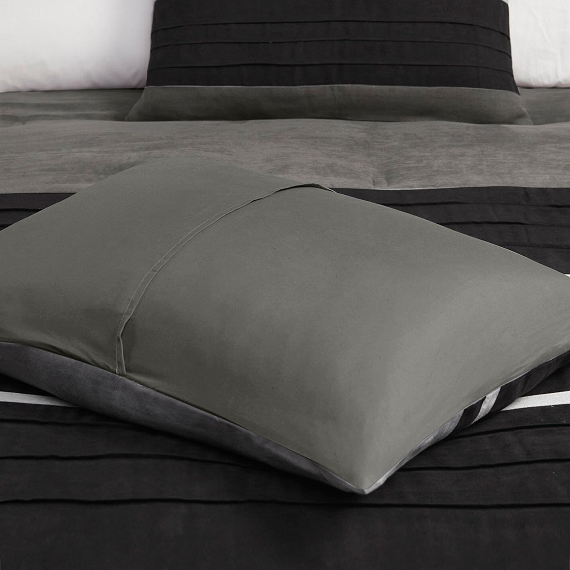 Madison Park Palmer 7 PC Pieced Faux Suede Comforter Set