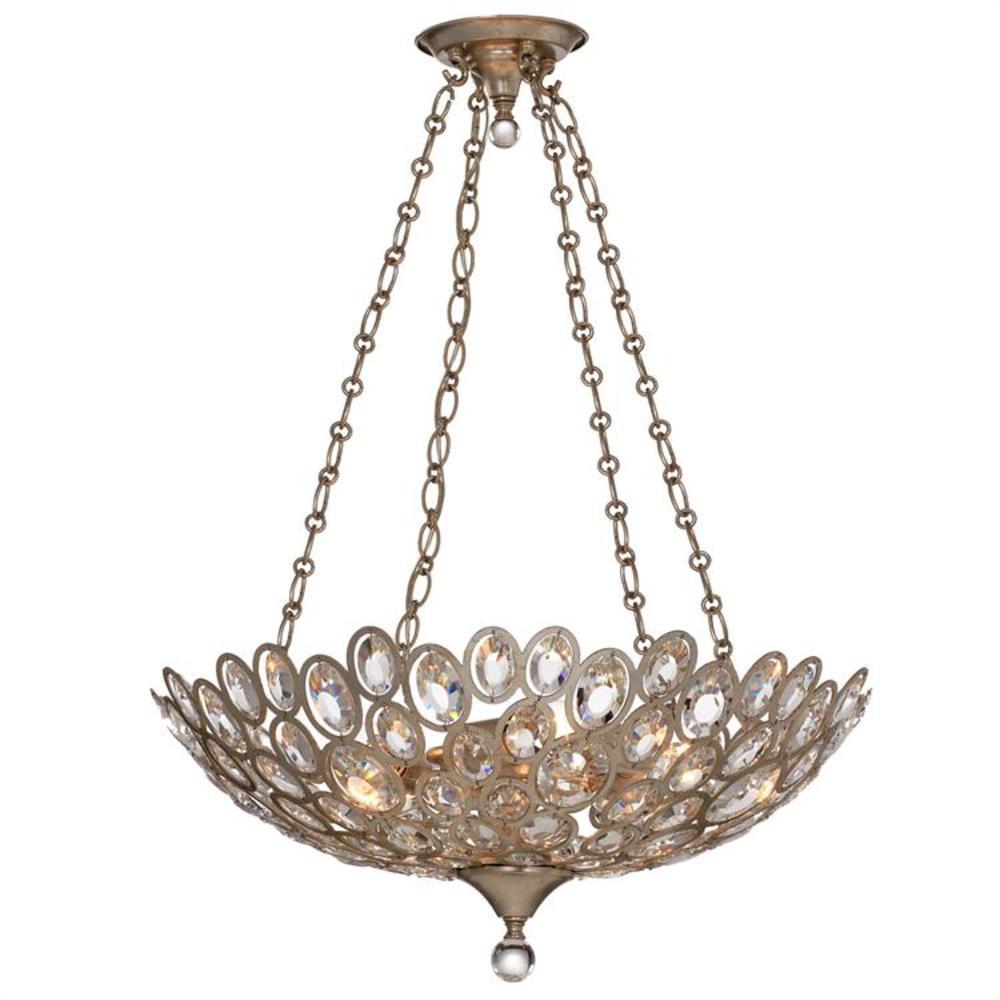 Crystorama Lighting - Five Light Chandelier - Chandelier - Sterling - Five Light