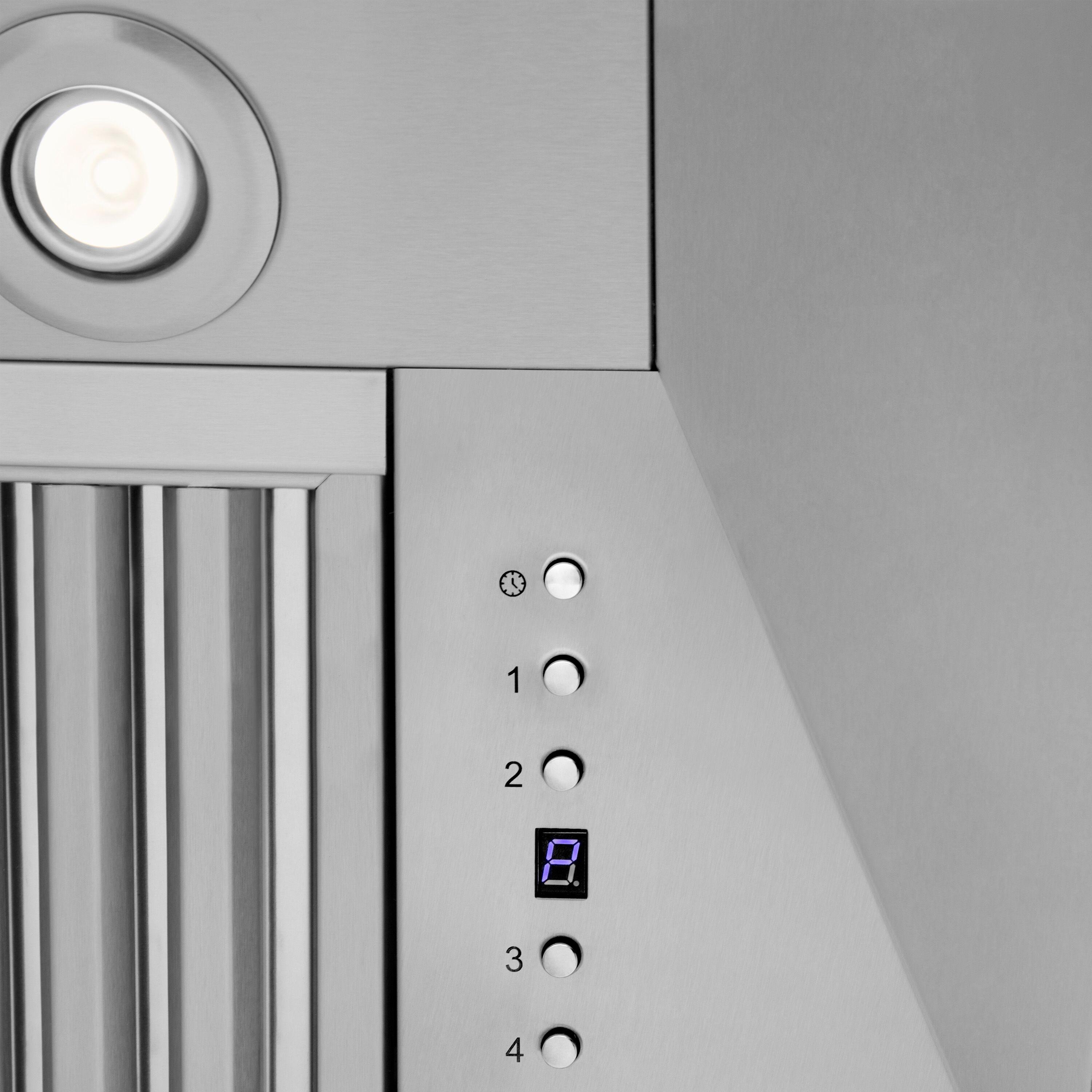 ZLINE ZLINE 36 in. Designer Series Satin Stainless Steel Convertible Vent Wall Mount Range Hood 8KBS-36