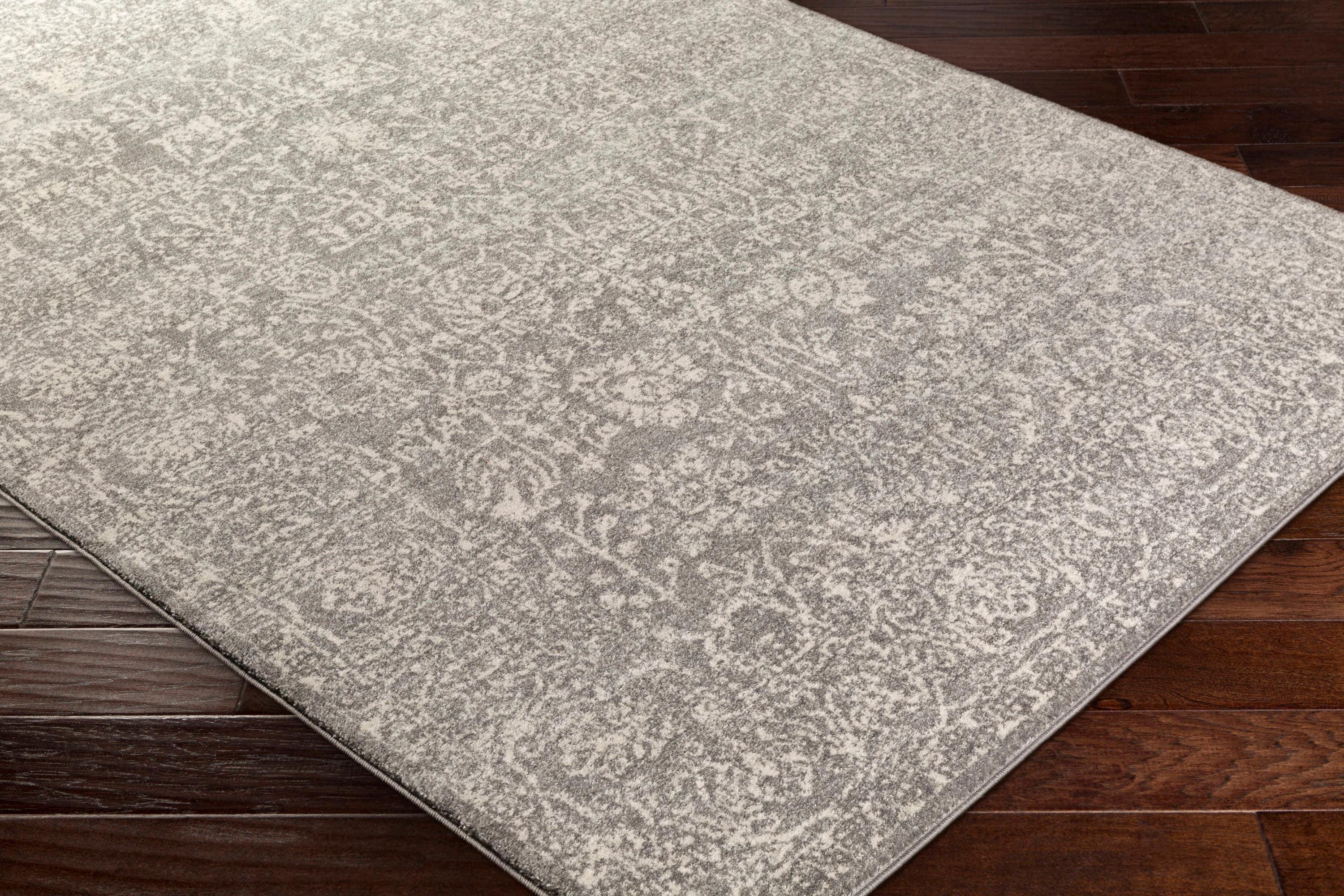 Livabliss 2'x3' Tree of Life Traditional Rugs Charcoal: Medium Pile, Fade & Stain-Resistant, Indoor Use