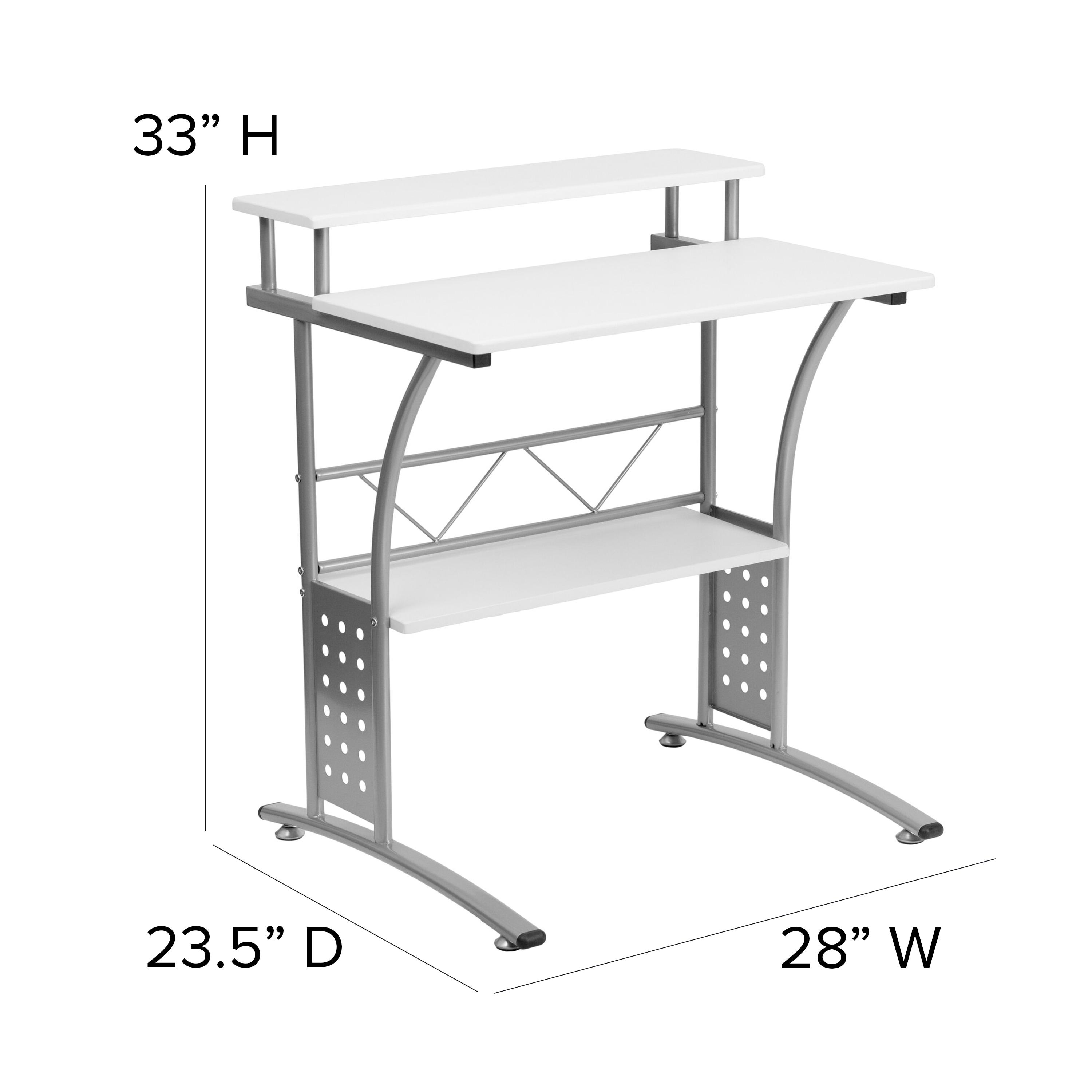 Flash Furniture Clifton White Computer Desk