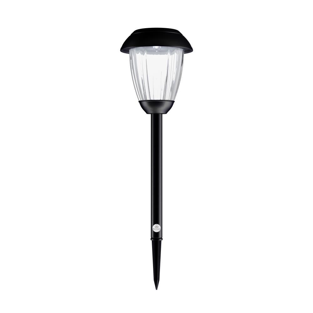 Nature Spring 16-in Stainless Steel Solar Garden Path Lights - Black, Set of 8