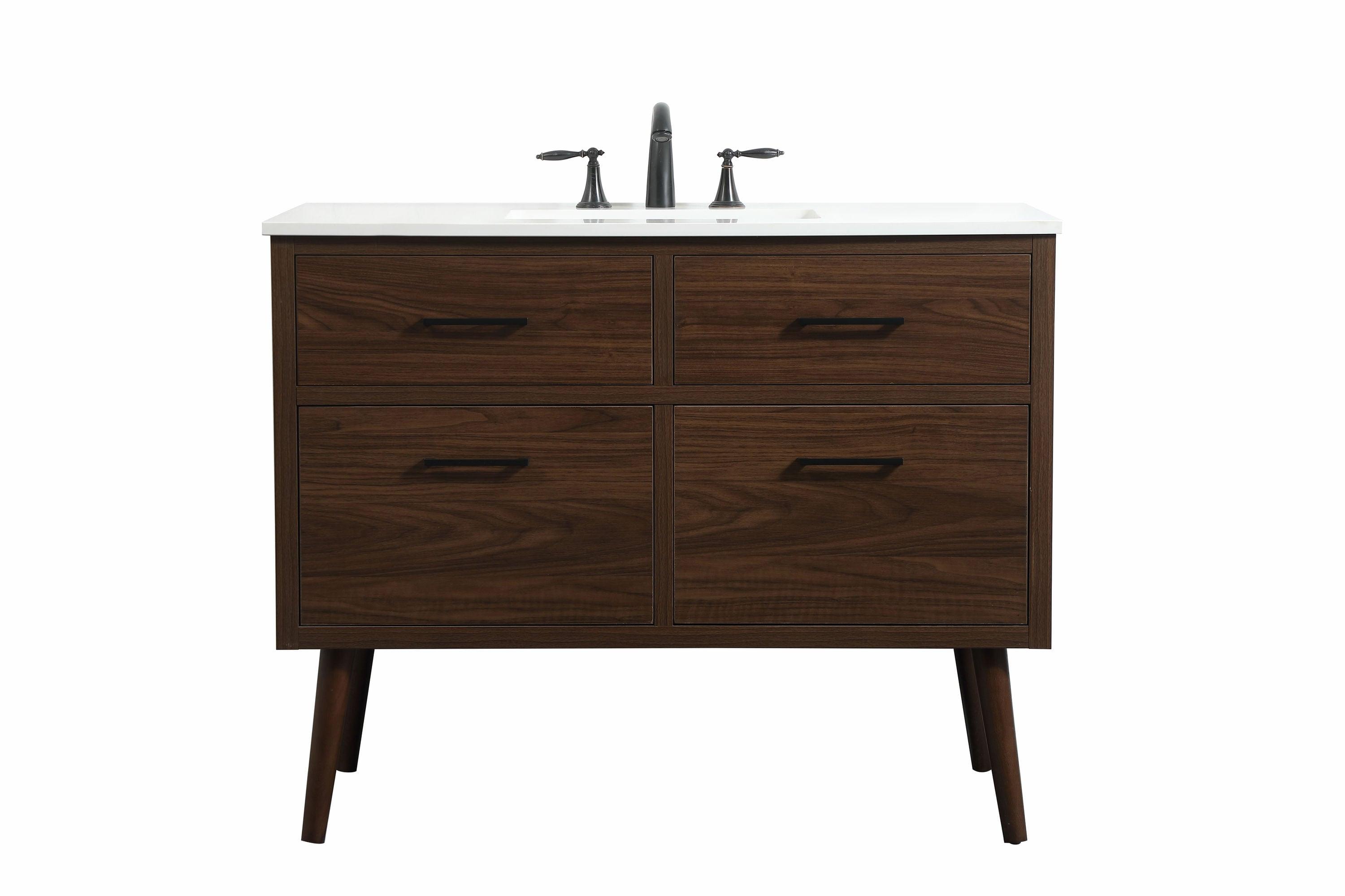 Elegant Kitchen and Bath Elegant Kitchen and Bath 42 Inch Single Bathroom Vanity in Natural Oak