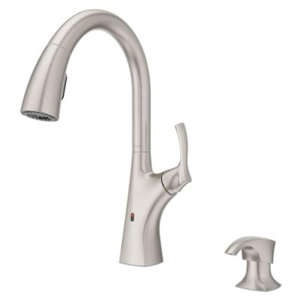 Pull Down Touchless Single Handle Kitchen Faucet with Side Spray