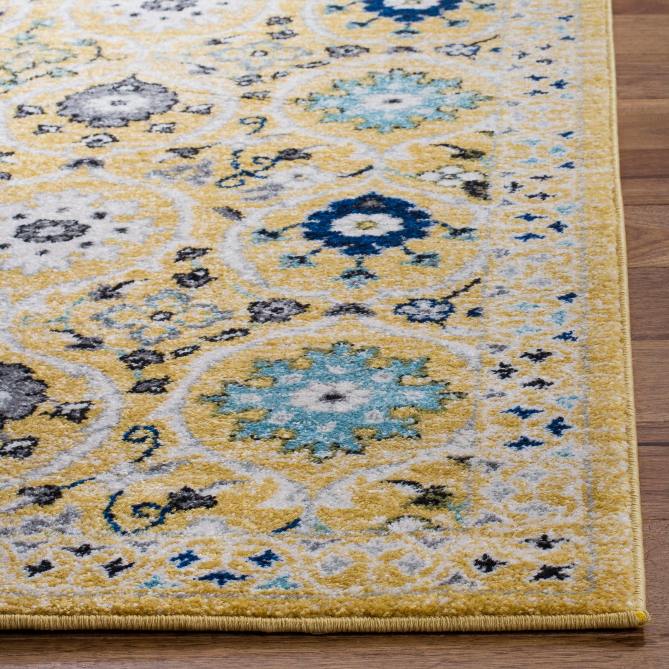 Evoke EVK210 Power Loomed Area Rug - Gold/Ivory - 4'x6' - Safavieh.