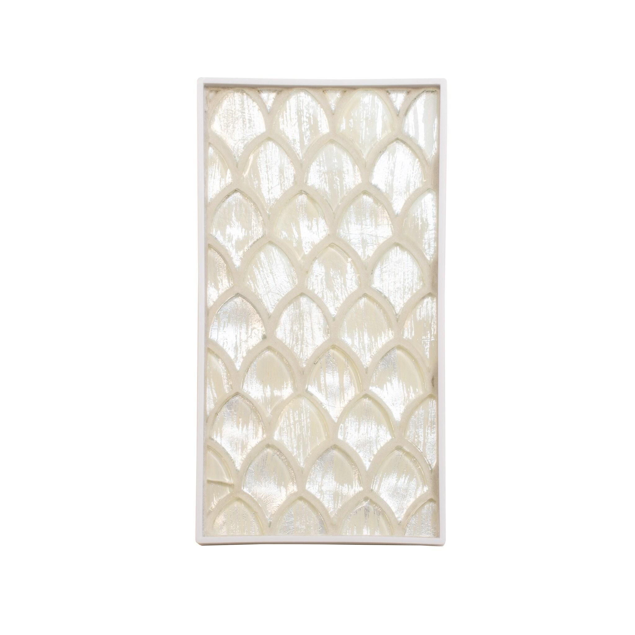 Majeste 0.5" x 2" Glass Fish Scale Mosaic Wall & Floor Tile