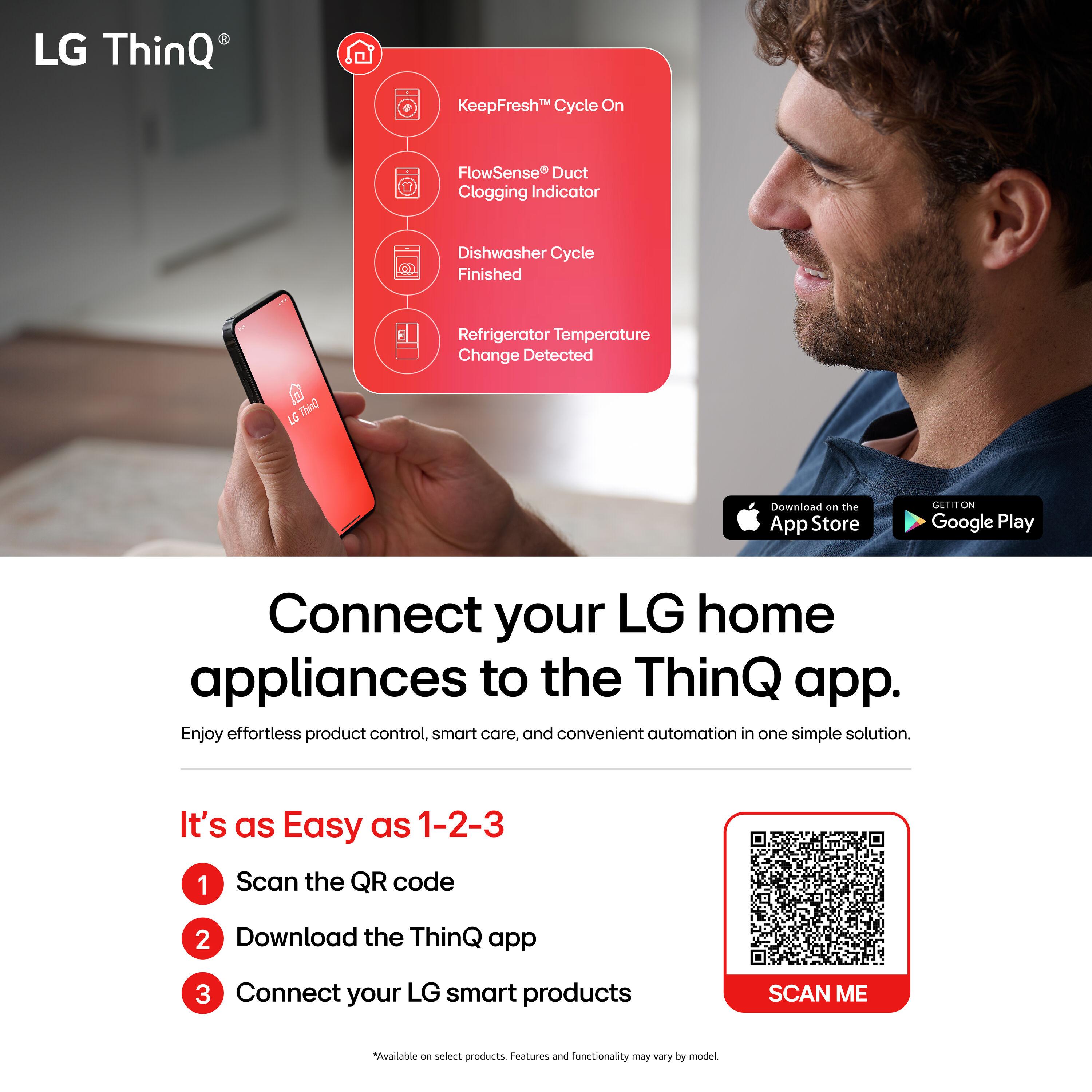 LG LG Single Unit Front Load WashTower with Center Control Washer and 7.4 cu. ft. Electric Dryer, 4.5 cu. ft. WKE100HVA