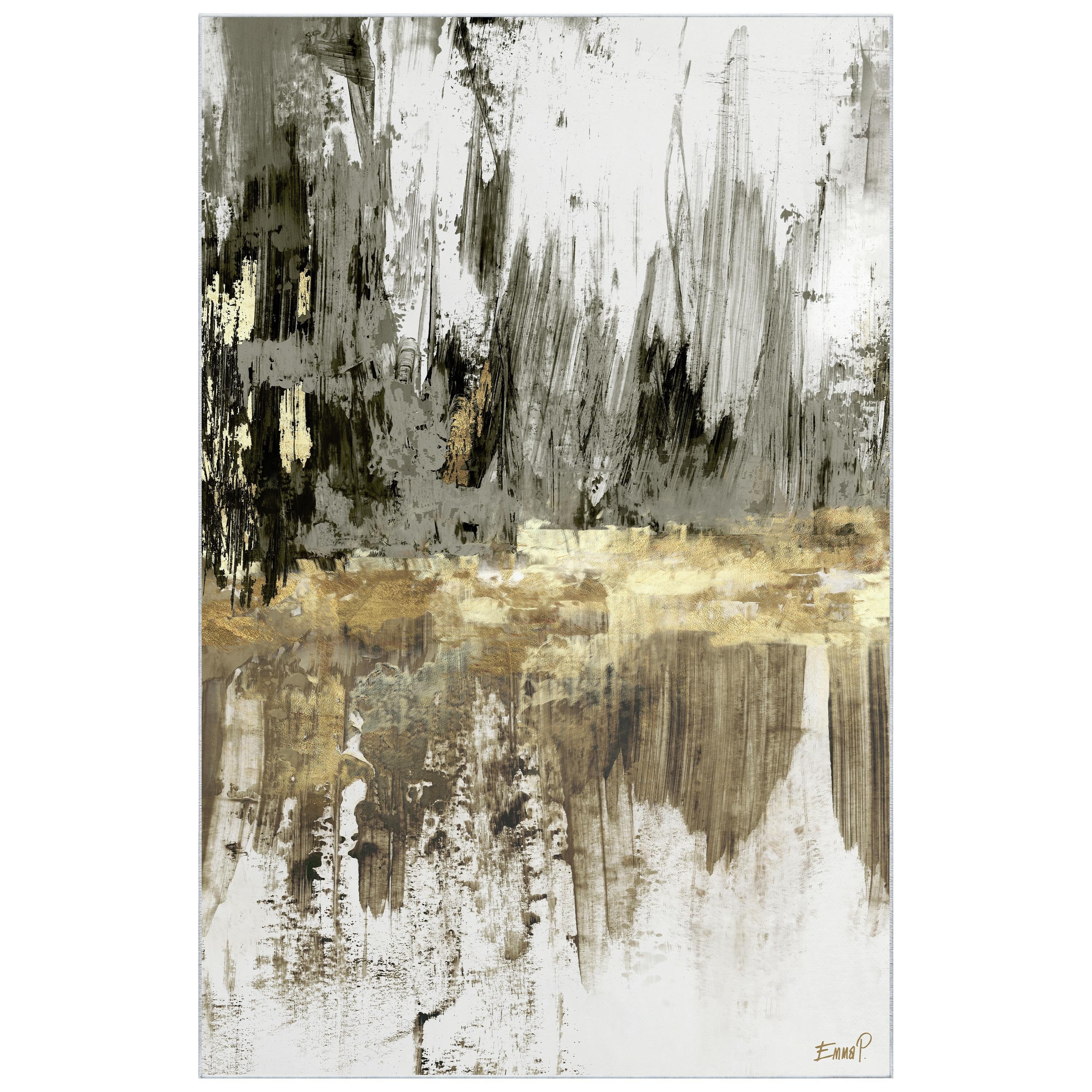 Empire Art Direct Modern City Scape Reflection II Washable Area Rug, Heavenly Softness with Non-Slipping Backing