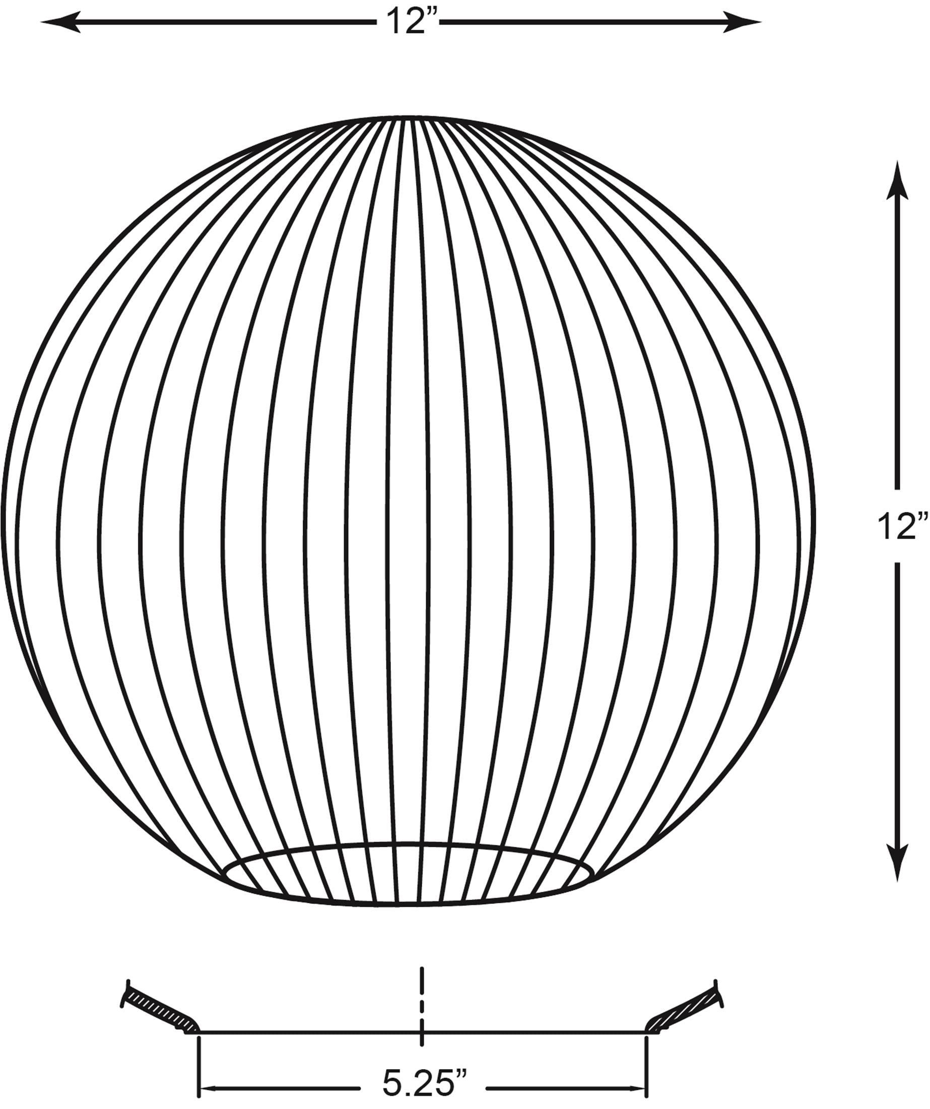 Solus Solus Prismatic Acrylic Sphere Globe with 5.25 in. Diameter Neckless Opening - No Fixture Included