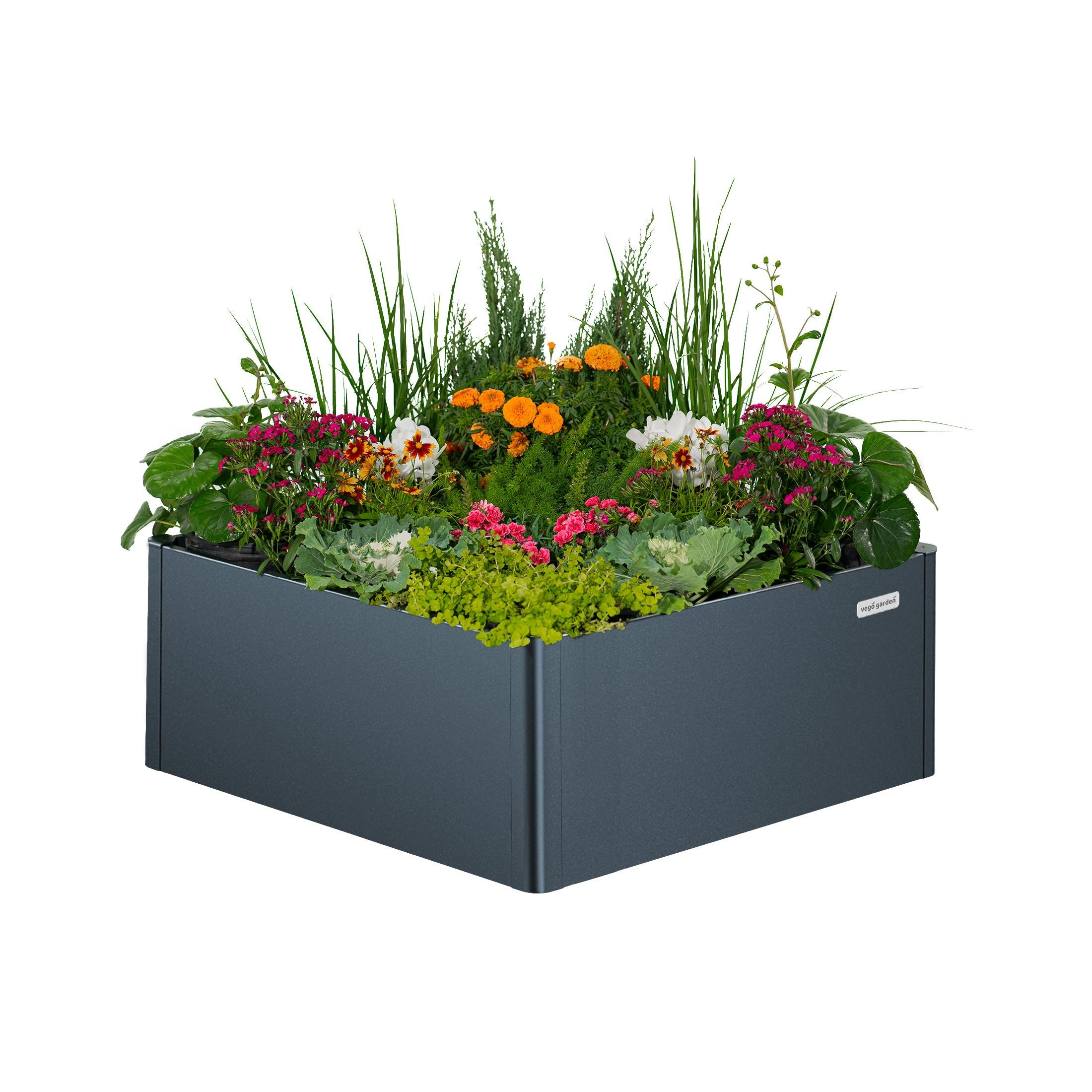 Modern 17" Tall Metal Outdoor Long Planter Box