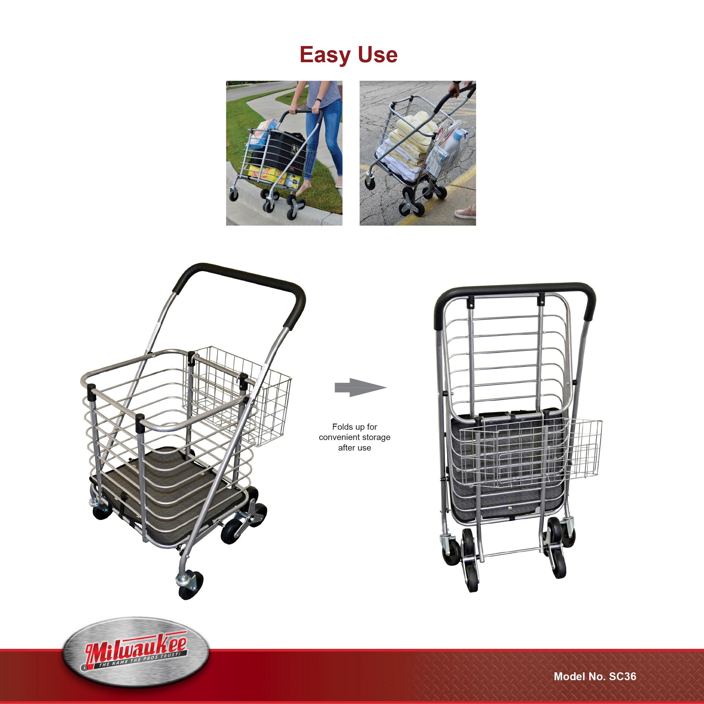 Milwaukee Collapsible Steel Shopping Cart