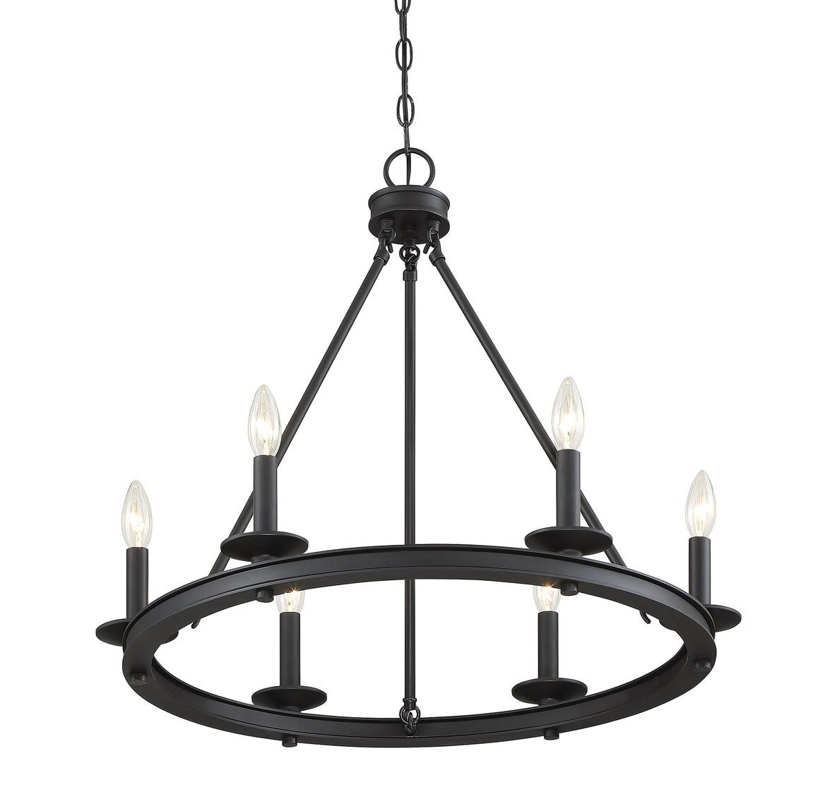 Savoy House Middleton 6 - Light Chandelier in  Matte Black
