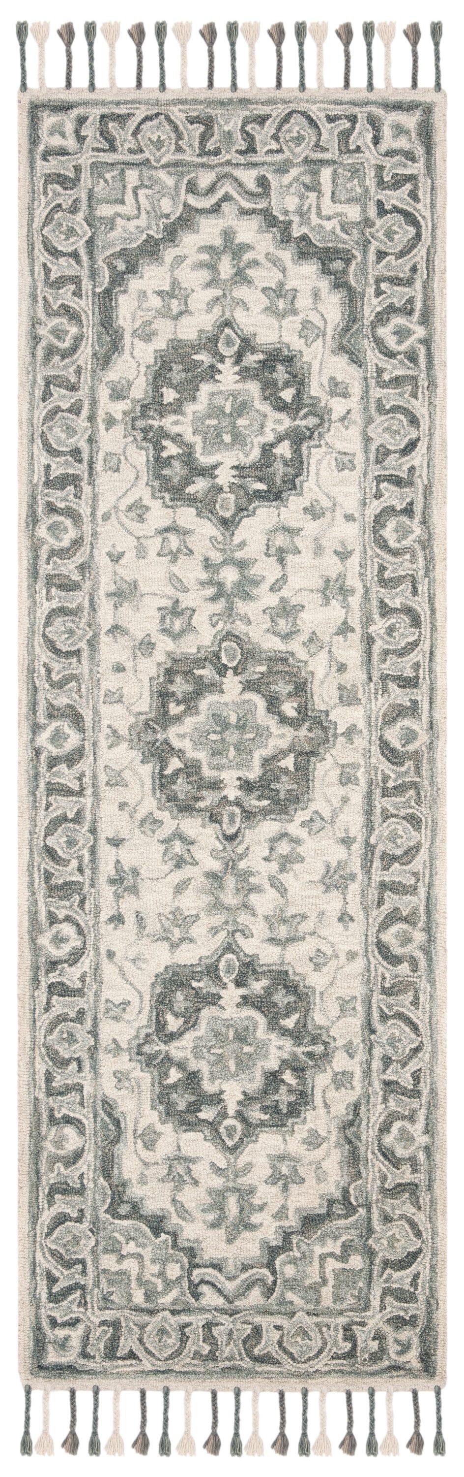 Aspen APN122 Hand Tufted Area Rug - Grey/Light Grey - 2'3"x5' - Safavieh..