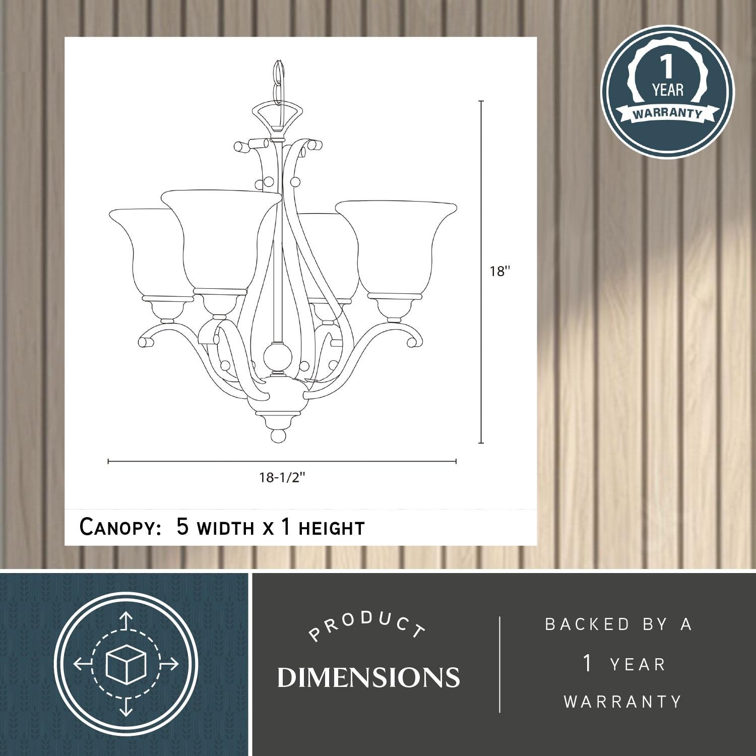 Vaxcel Monrovia 4 - Light Chandelier in  Brushed Nickel