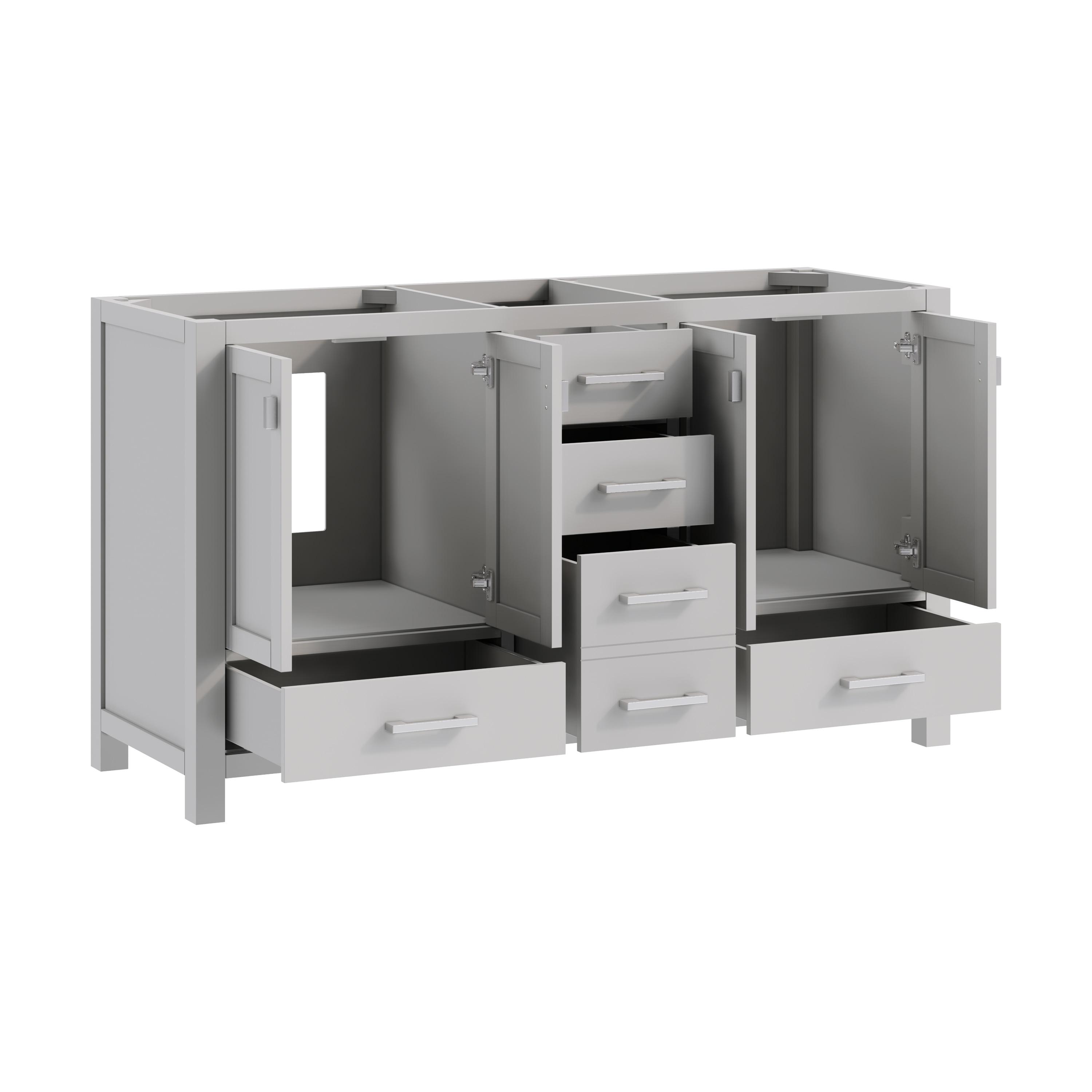 Avanity Modero-V60 Modero 60" Double Free Standing Wood Vanity Cabinet Only - Grey