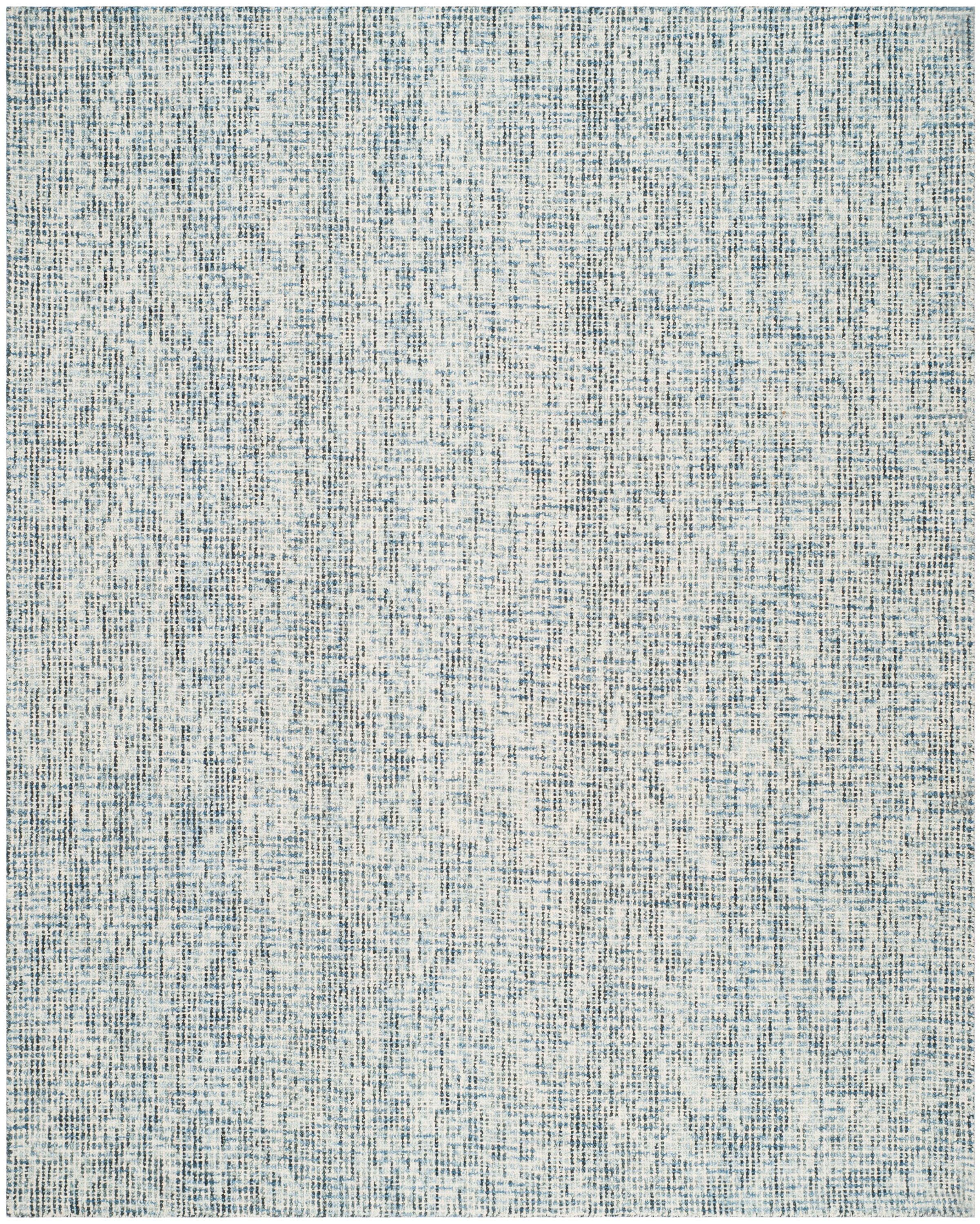 SAFAVIEH Abstract Delia Geometric Wool Area Rug, Blue/Charcoal, 9' x 12'