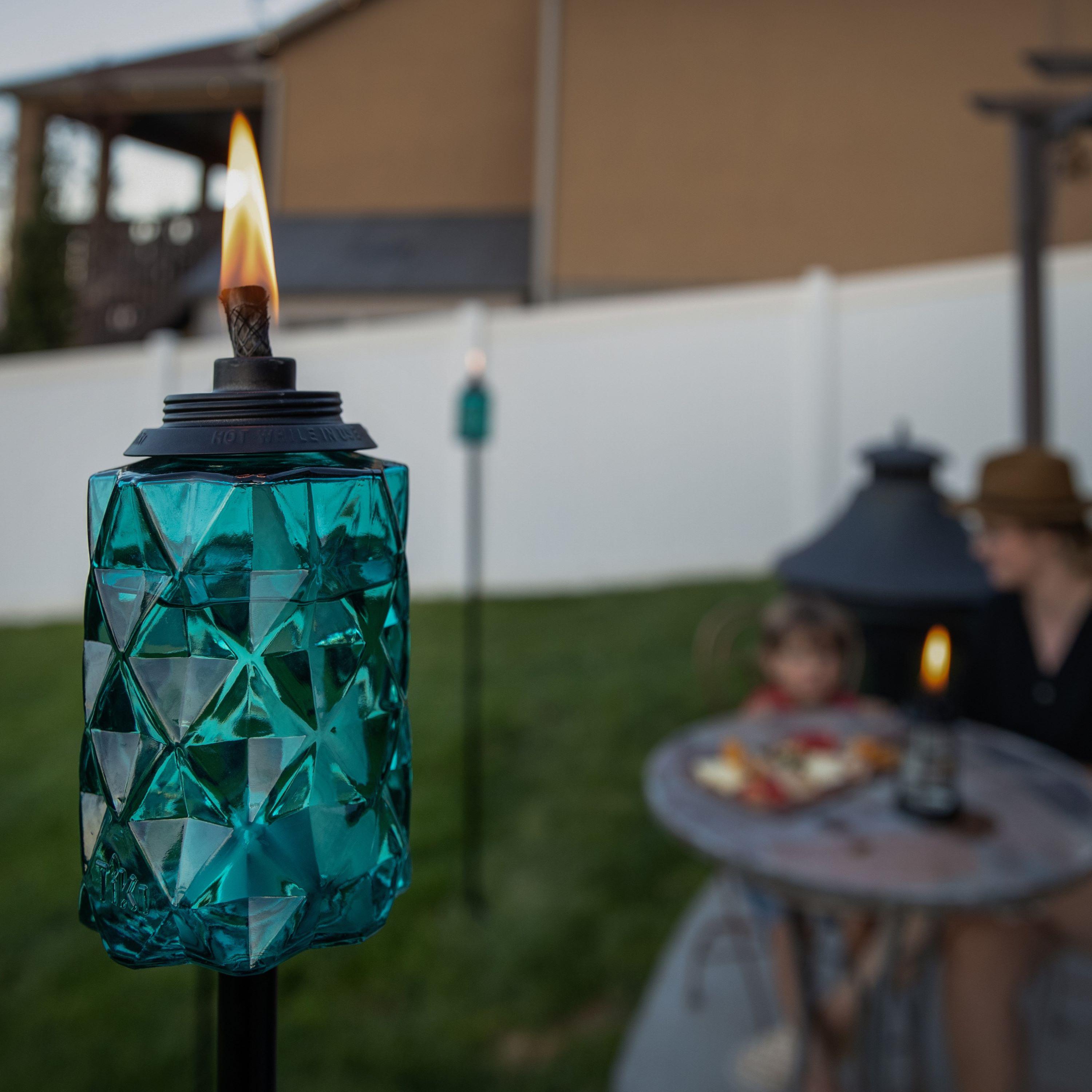 TIKI Brand TIKI® Brand Easy Install 65 Inch TIKI Torch Topaz Blue (Set of 2)